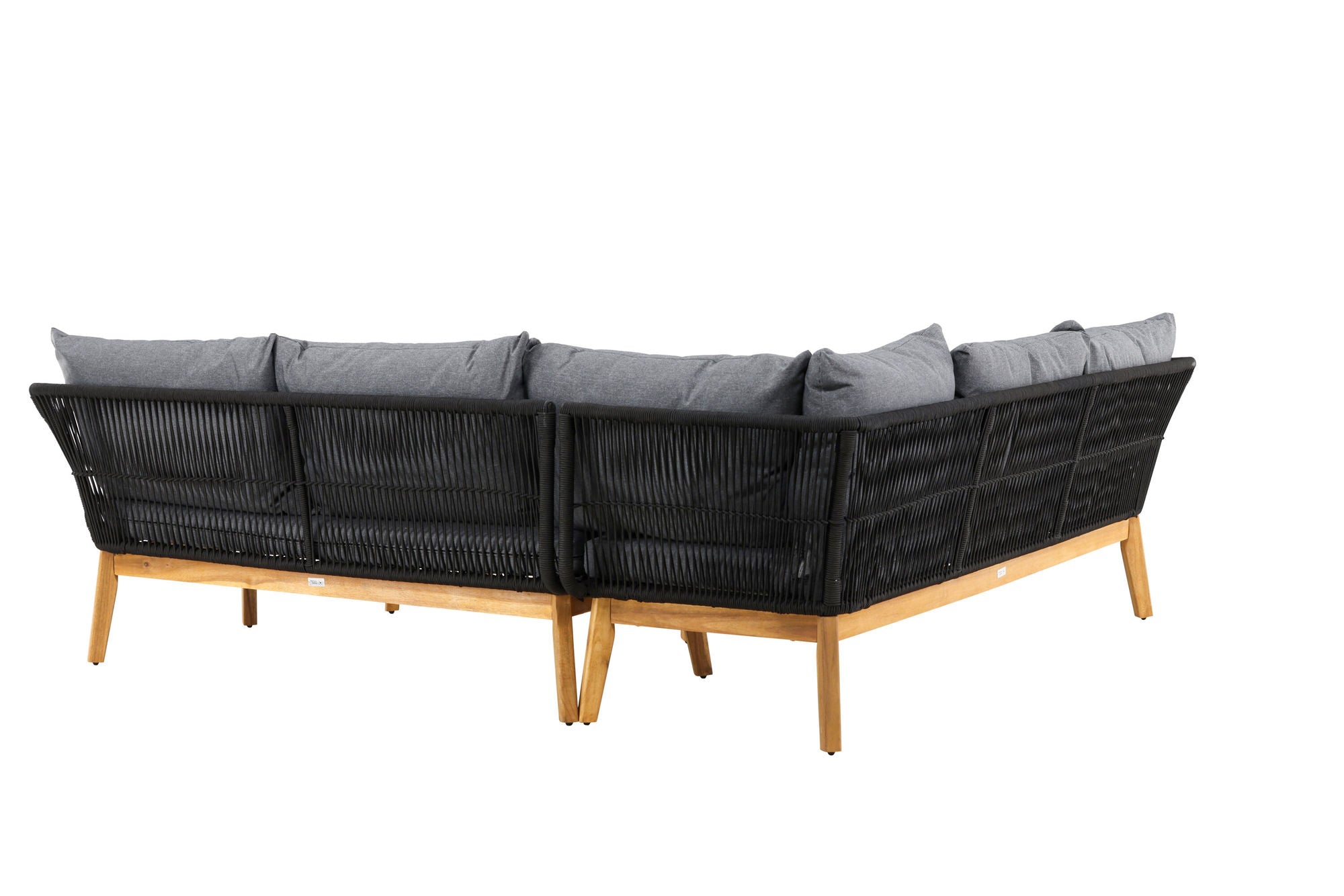 Venture Home Chania hjørne sofa - Black/Acacia