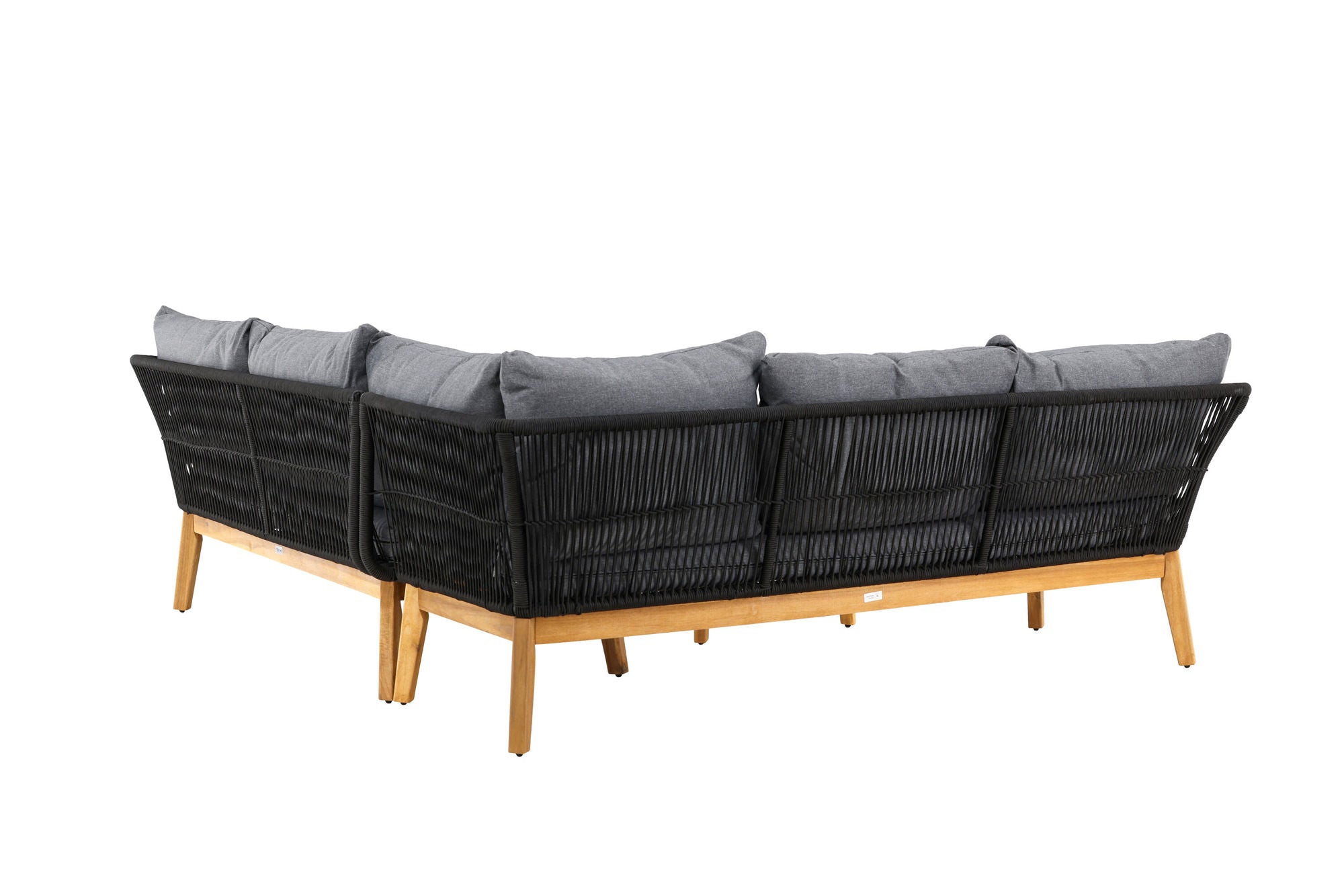 Venture Home Chania hjørne sofa - Black/Acacia