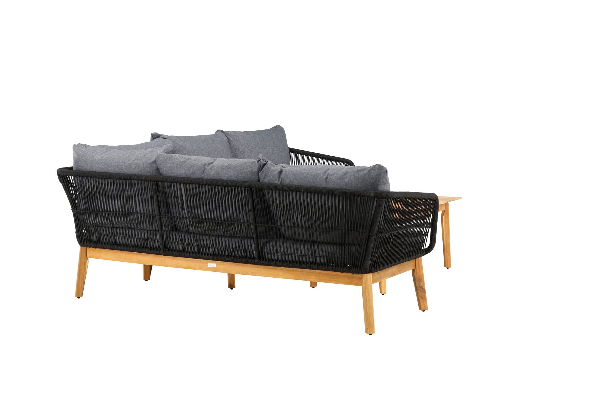 Venture Home Chania hjørne sofa - Black/Acacia