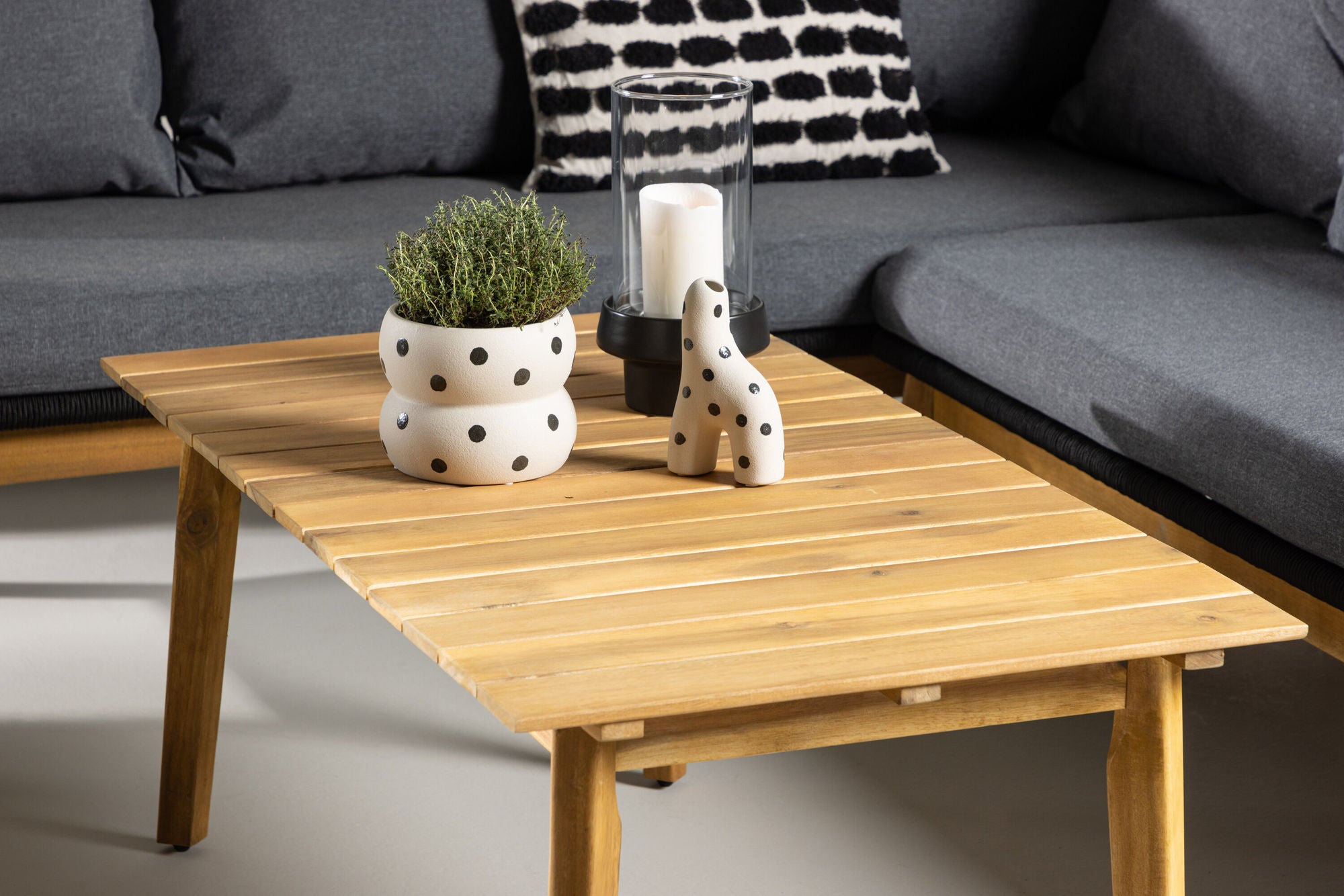 Venture Home Chania hjørne sofa - Black/Acacia