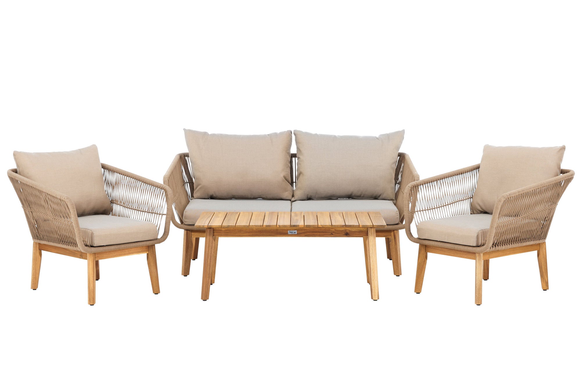 Venture Home Chania Sofa set - Latte/Acacia
