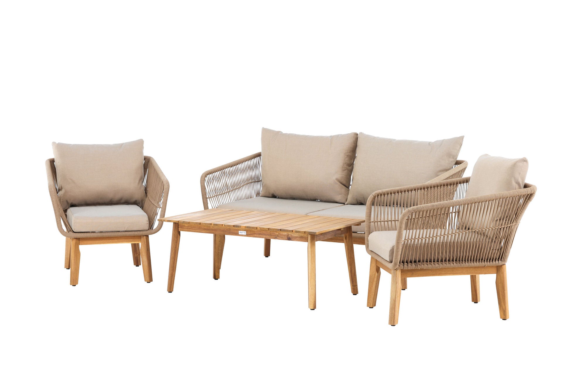Venture Home Chania Sofa set - Latte/Acacia
