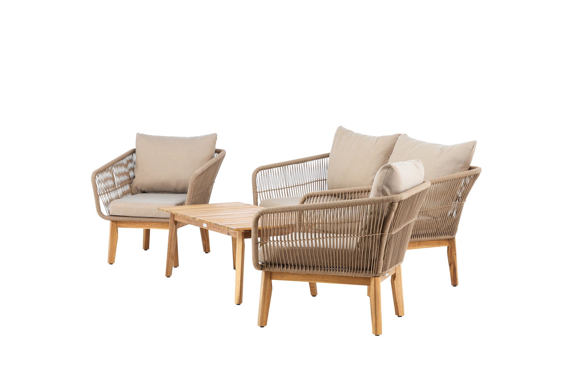 Venture Home Chania Sofa set - Latte/Acacia