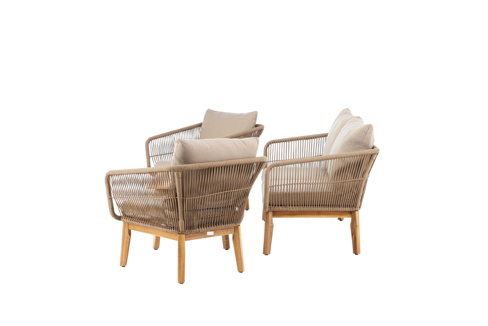 Venture Home Chania Sofa set - Latte/Acacia