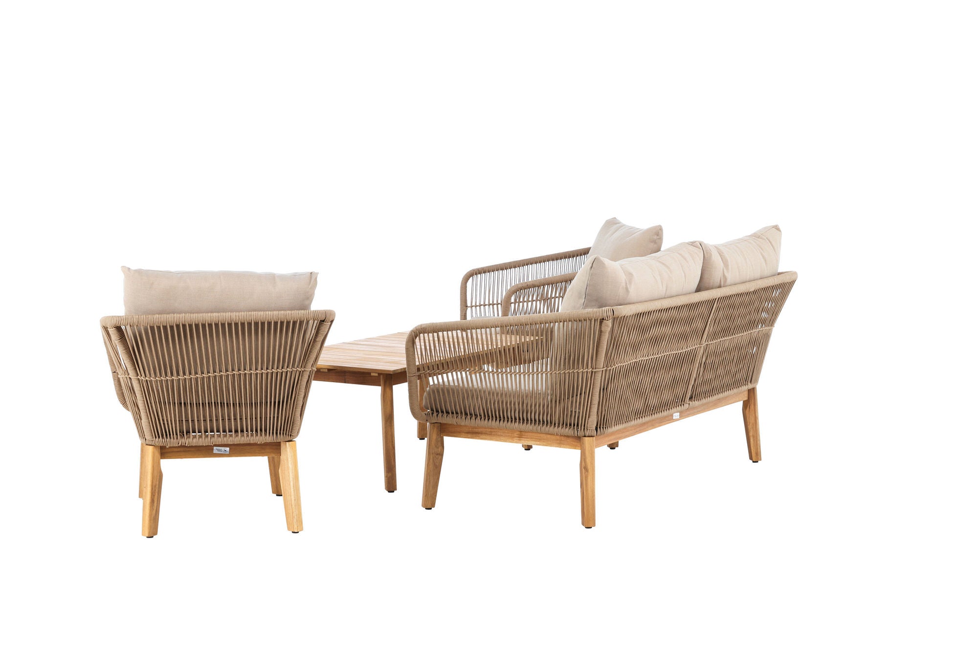 Venture Home Chania Sofa set - Latte/Acacia