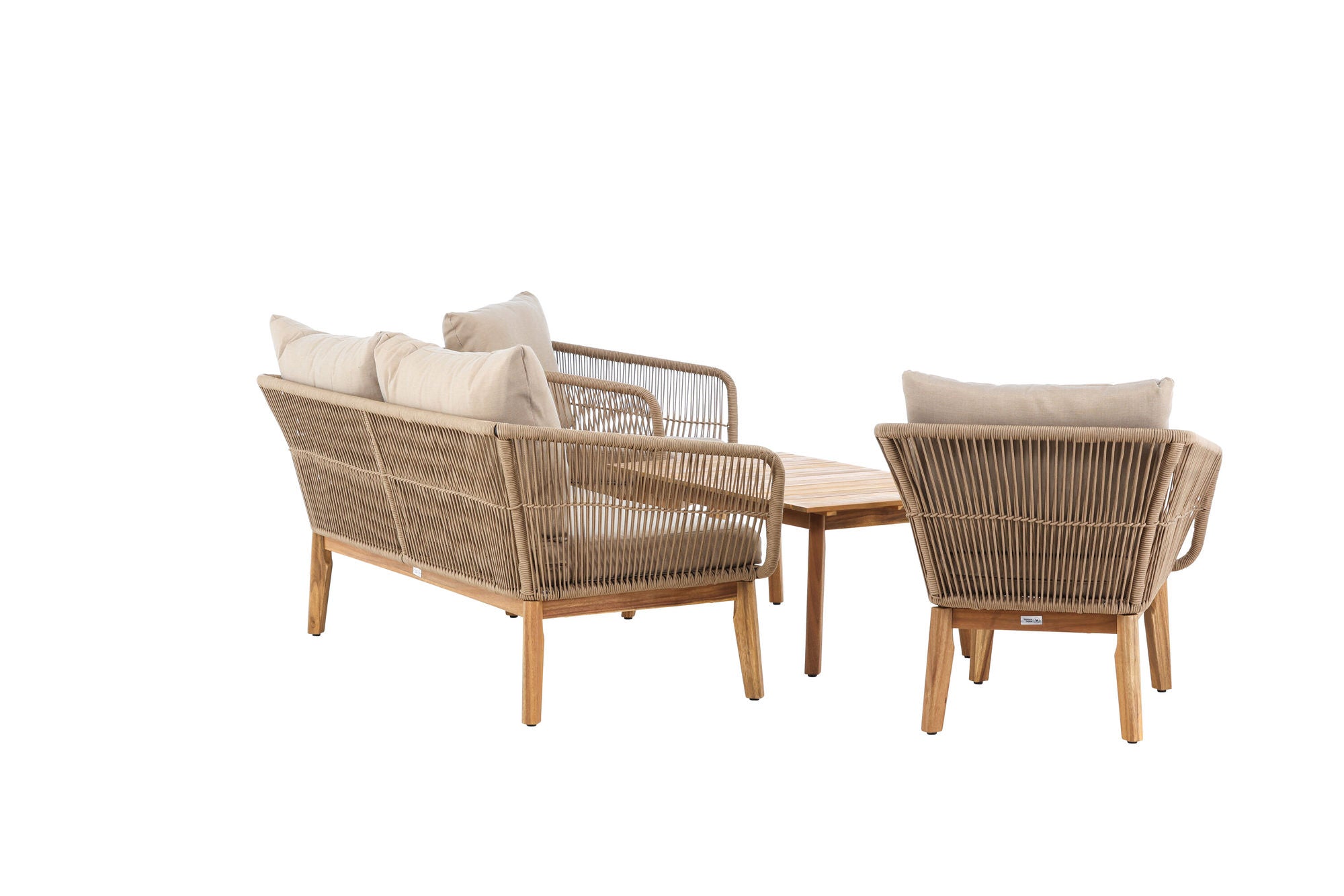 Venture Home Chania Sofa set - Latte/Acacia