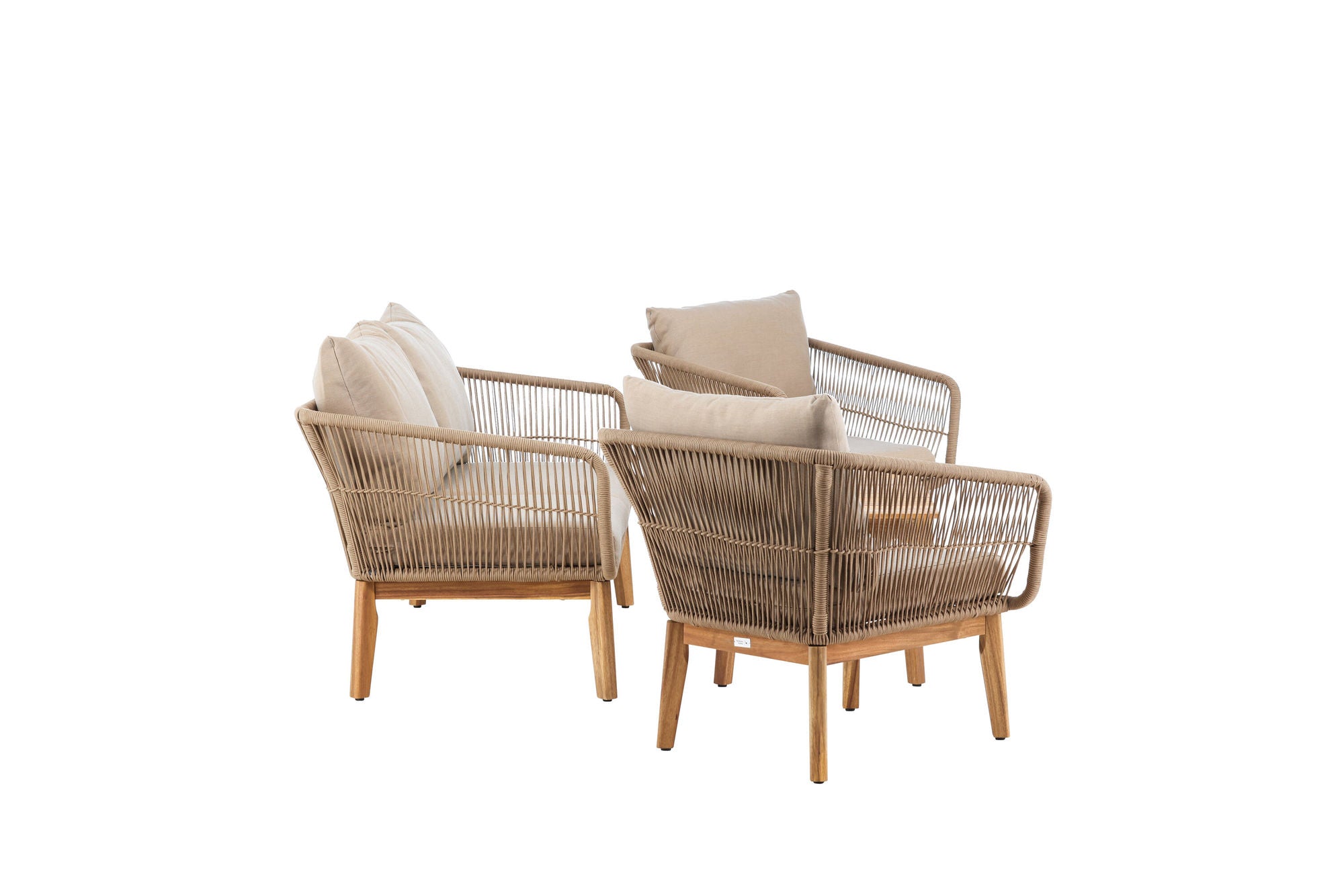 Venture Home Chania Sofa set - Latte/Acacia