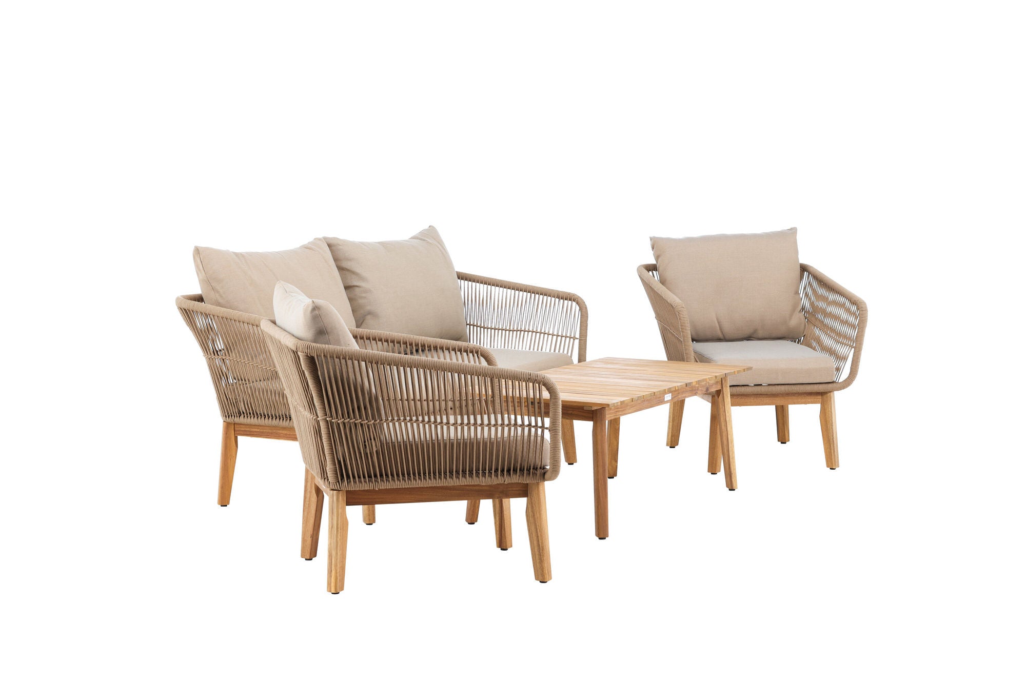 Venture Home Chania Sofa set - Latte/Acacia