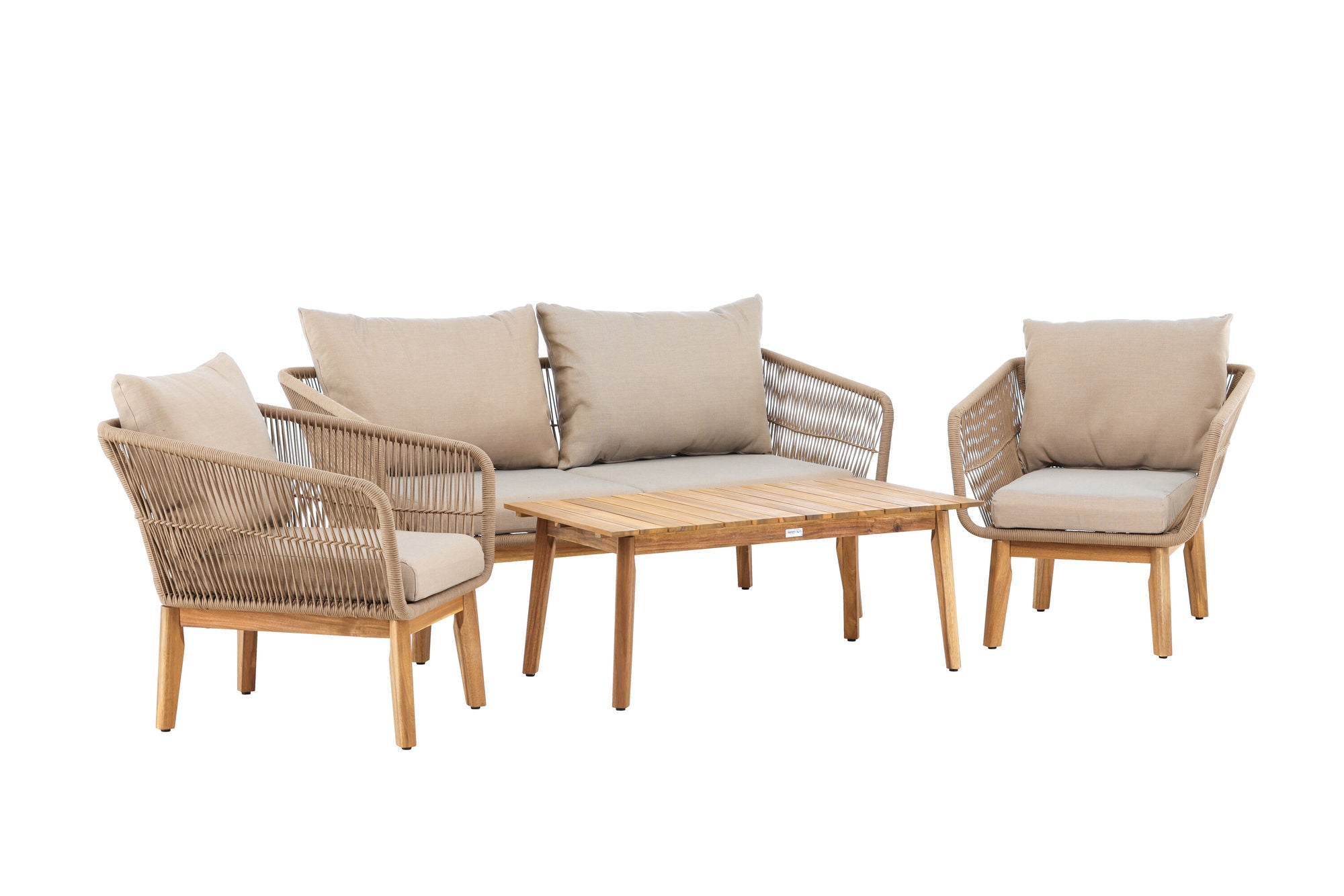 Venture Home Chania Sofa set - Latte/Acacia