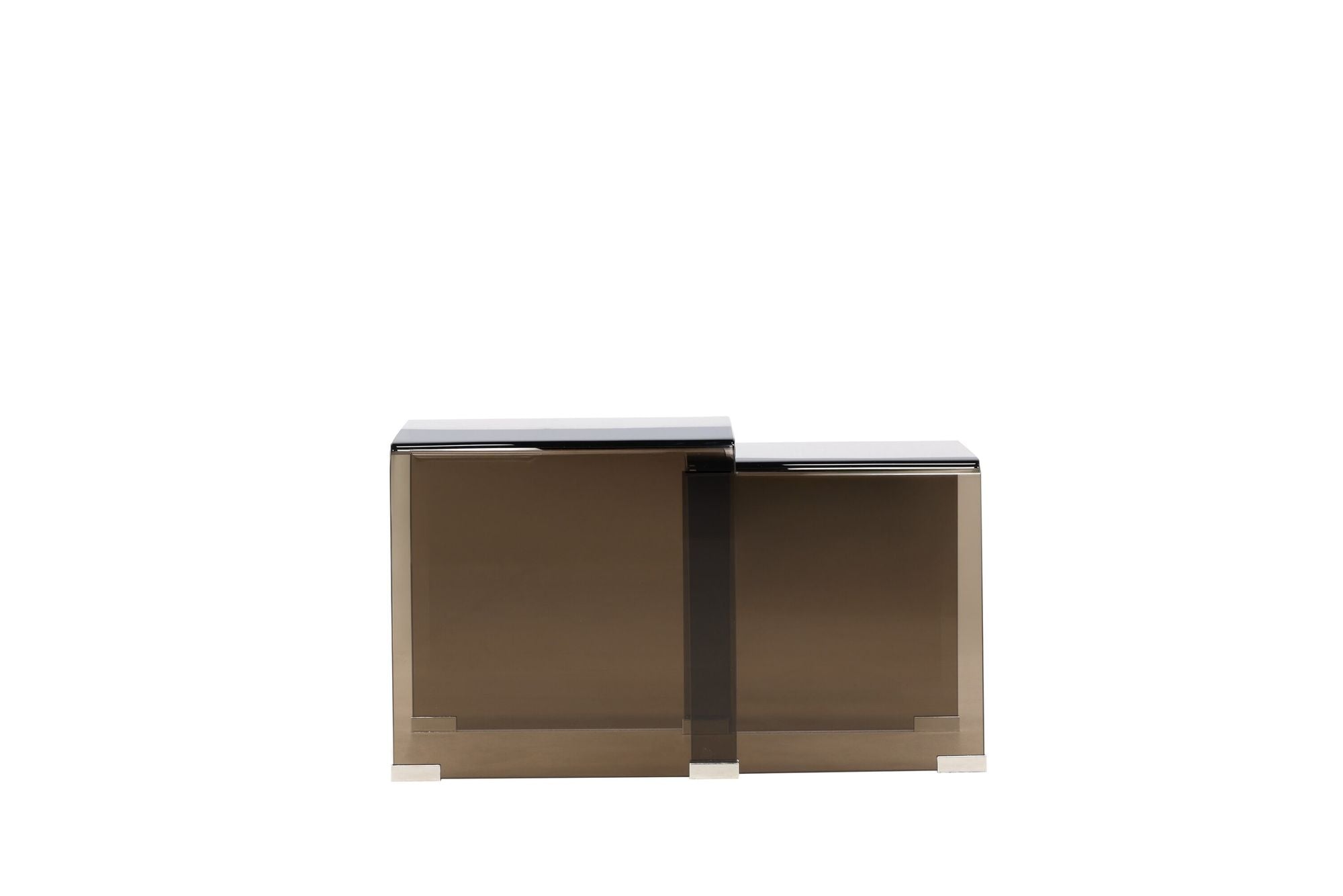 Venture Home Telemark Side bord 42x42x42 cm, 36x36x39 cm - Brown Glass