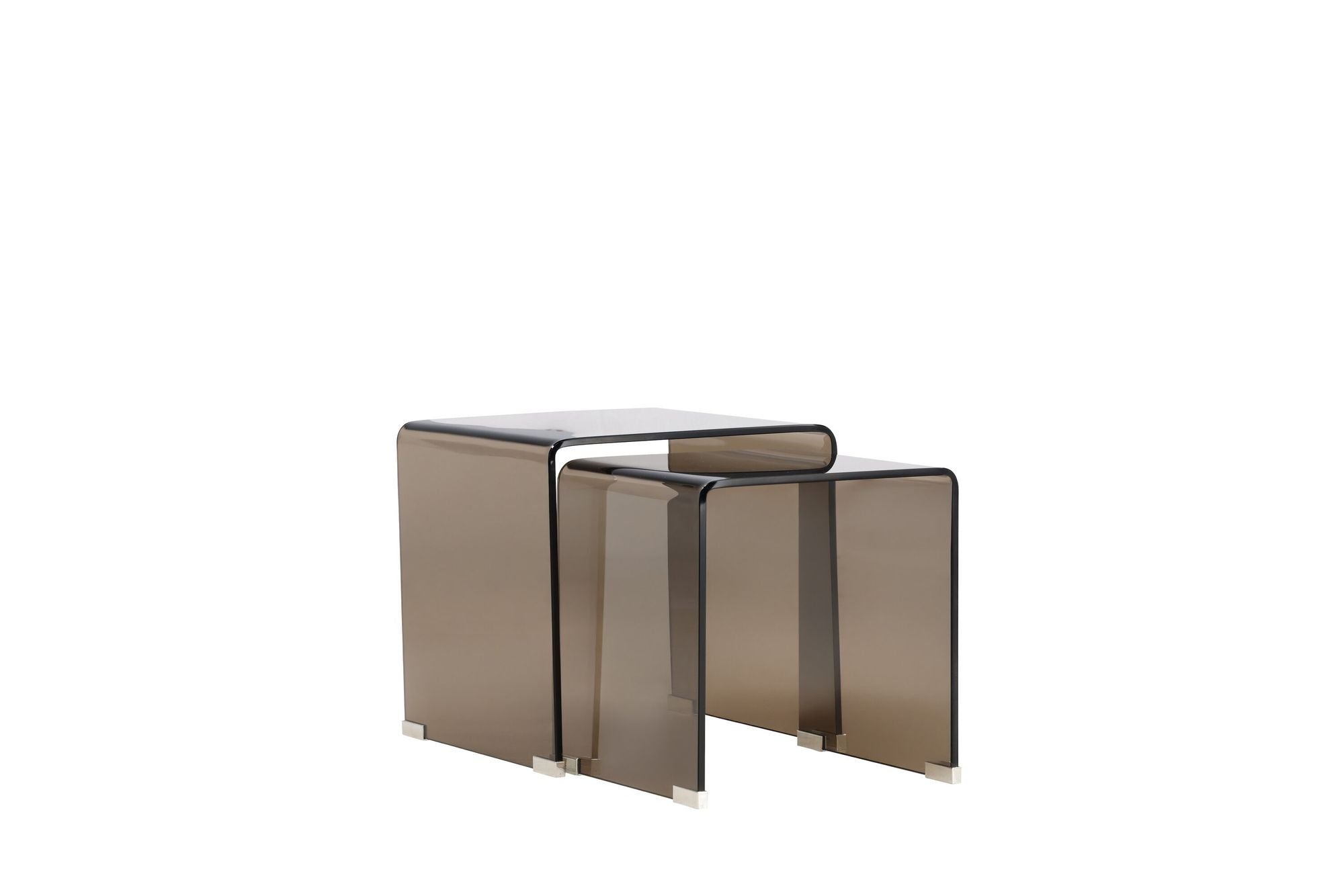 Venture Home Telemark Side bord 42x42x42 cm, 36x36x39 cm - Brown Glass