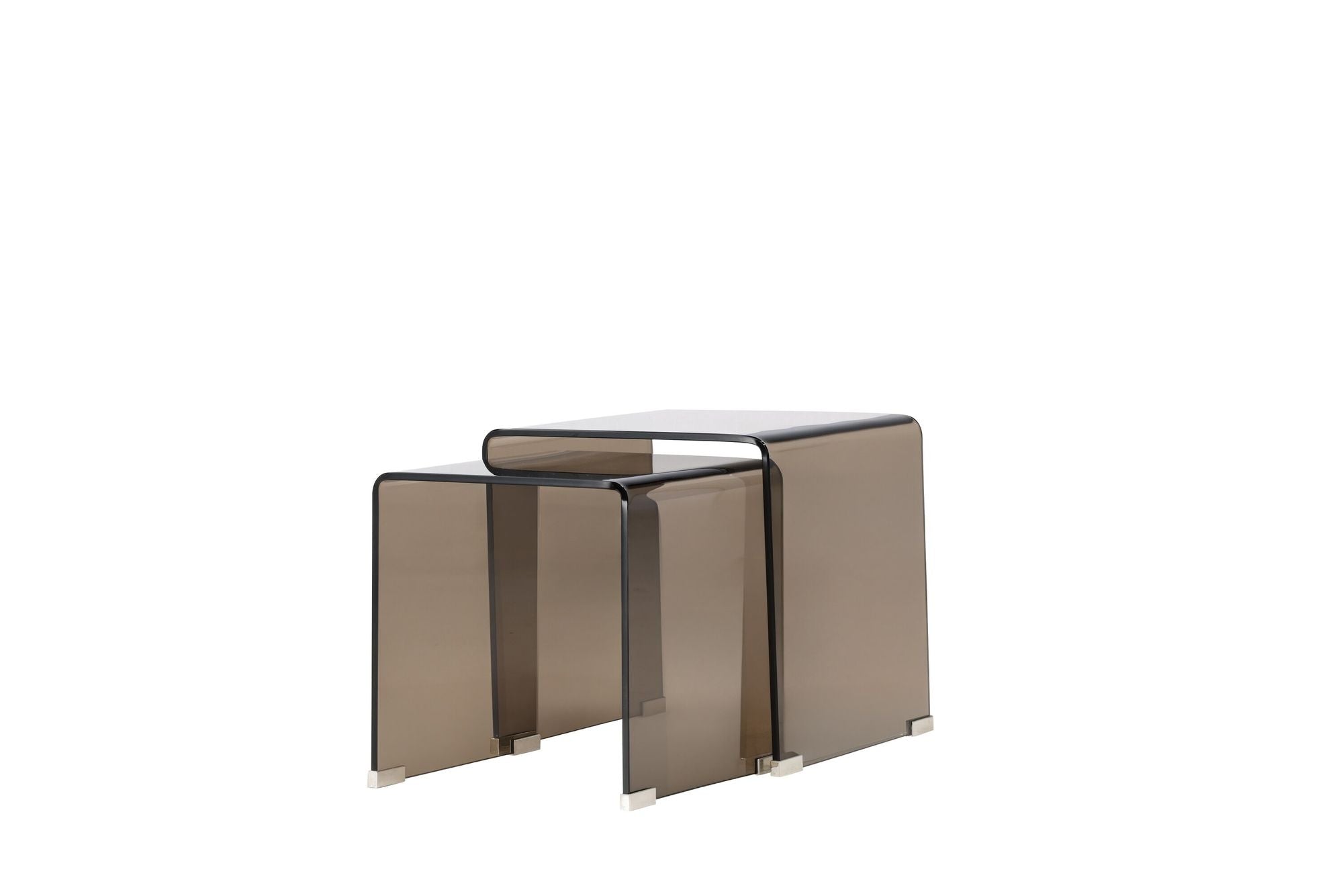 Venture Home Telemark Side bord 42x42x42 cm, 36x36x39 cm - Brown Glass