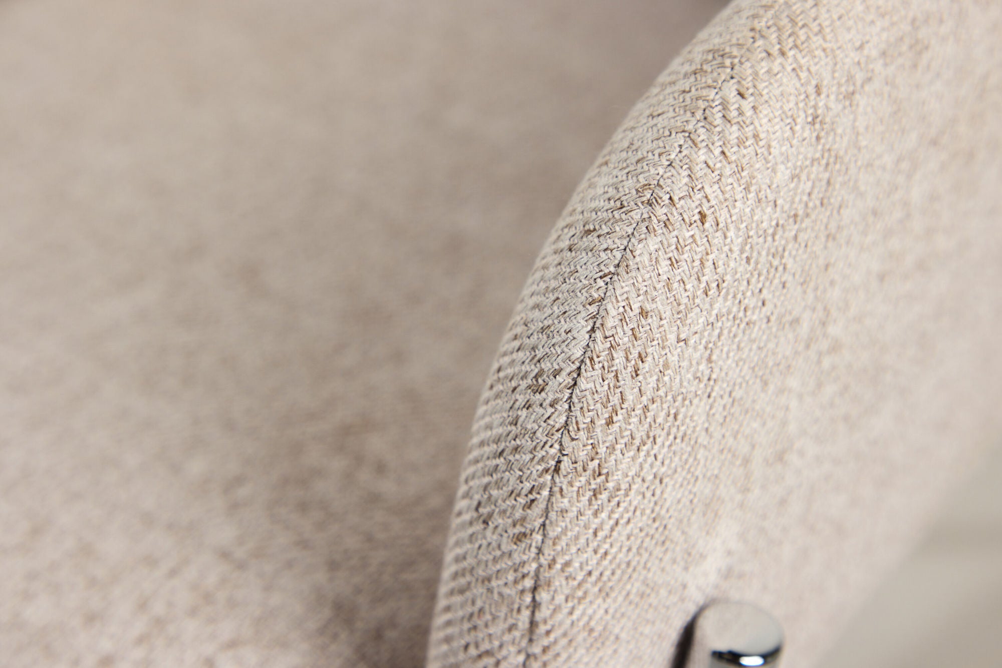 Vind Vätö Spisebordsstol - Silver Chrome Frame / Beige Fabric