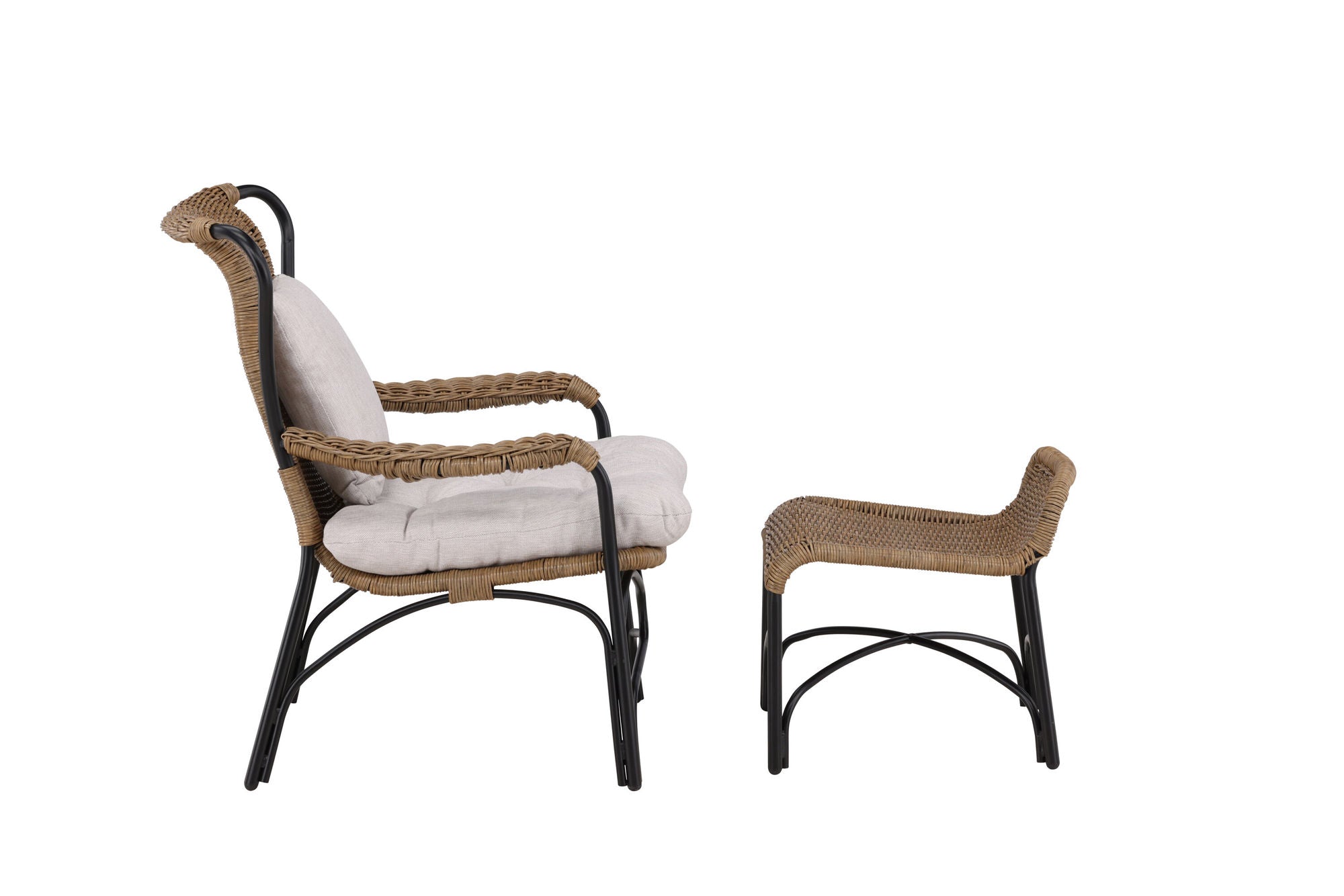 Venture Home Loreto Loungechair Black - Nature Rattan