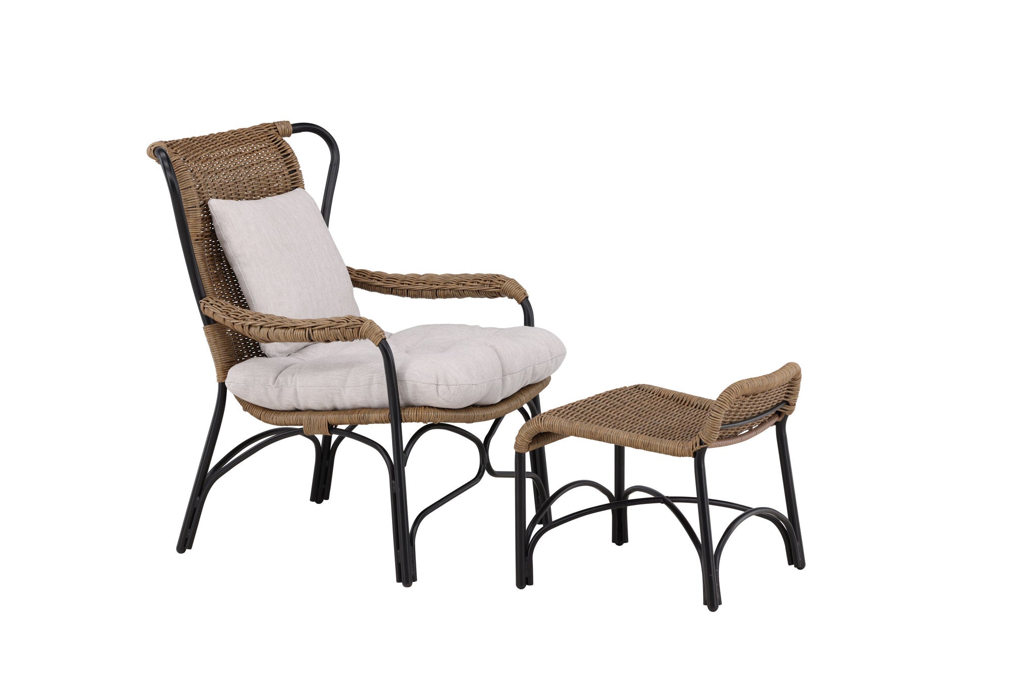 Venture Home Loreto Loungechair Black - Nature Rattan