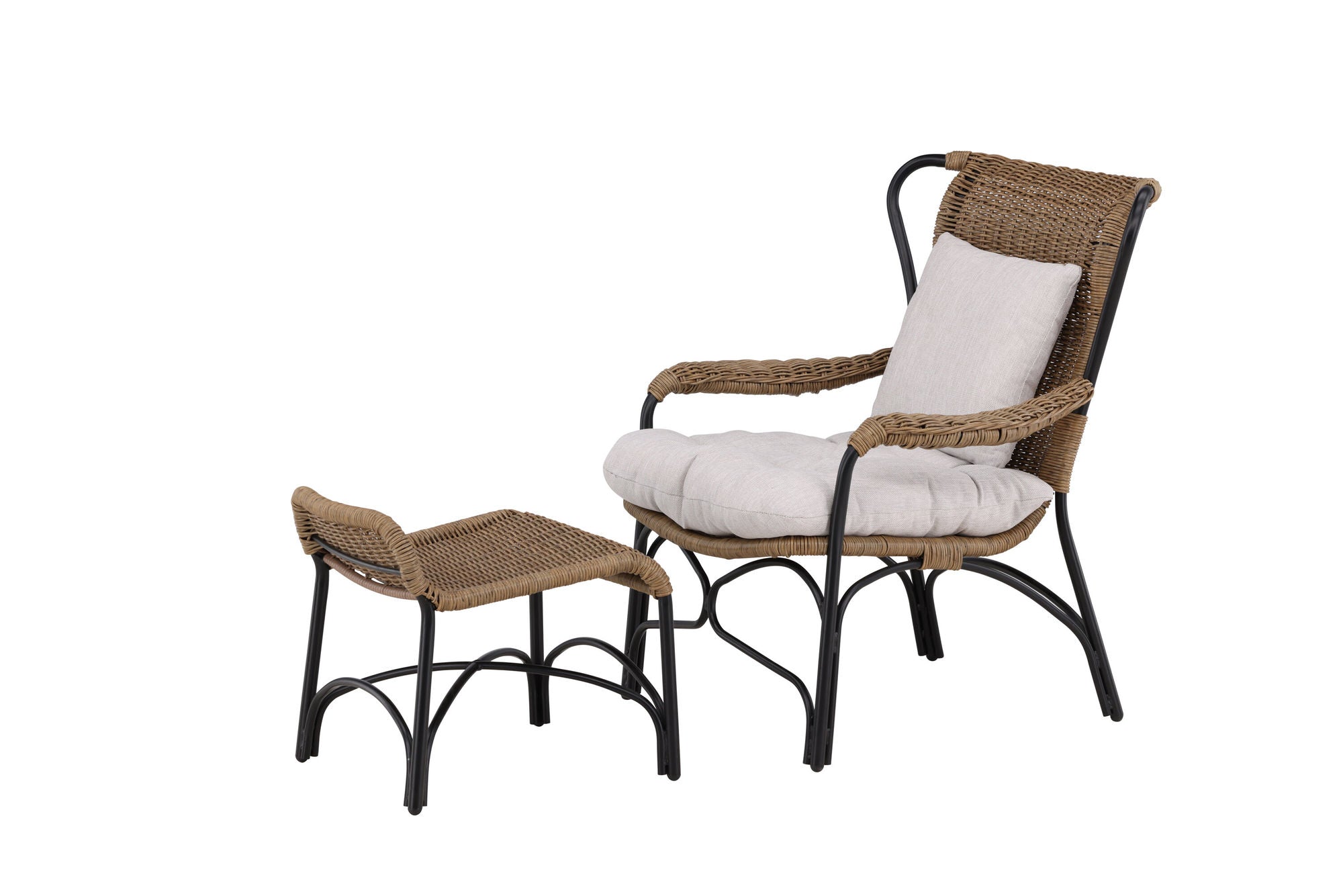 Venture Home Loreto Loungechair Black - Nature Rattan