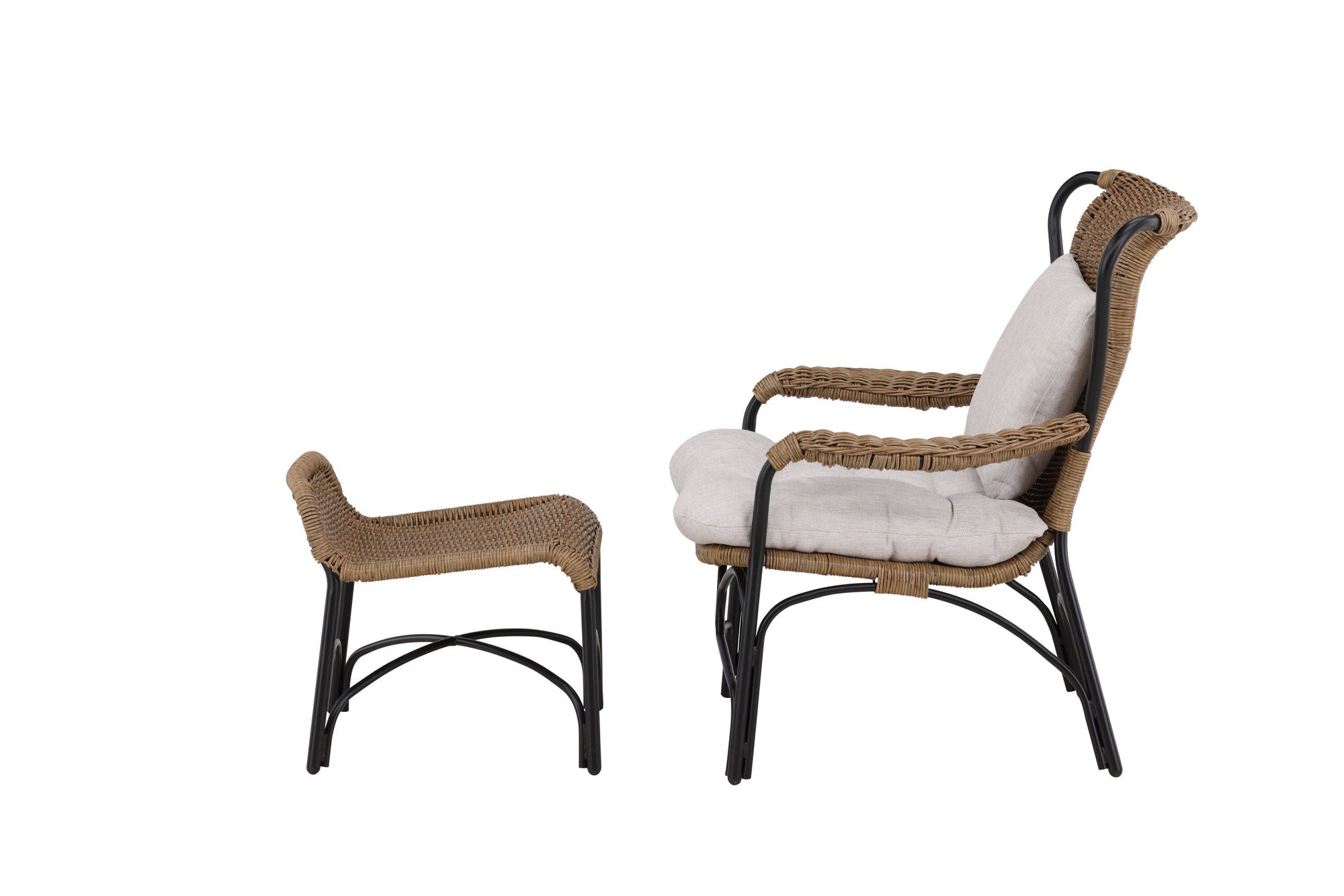 Venture Home Loreto Loungechair Black - Nature Rattan