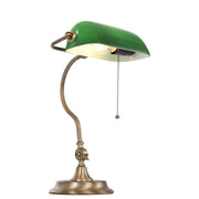 Bronzefarvet notar-/bordlampe 7733BR med stor fatning E27