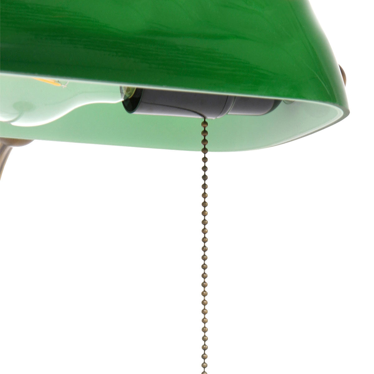 Bronzefarvet notar-/bordlampe 7733BR med stor fatning E27