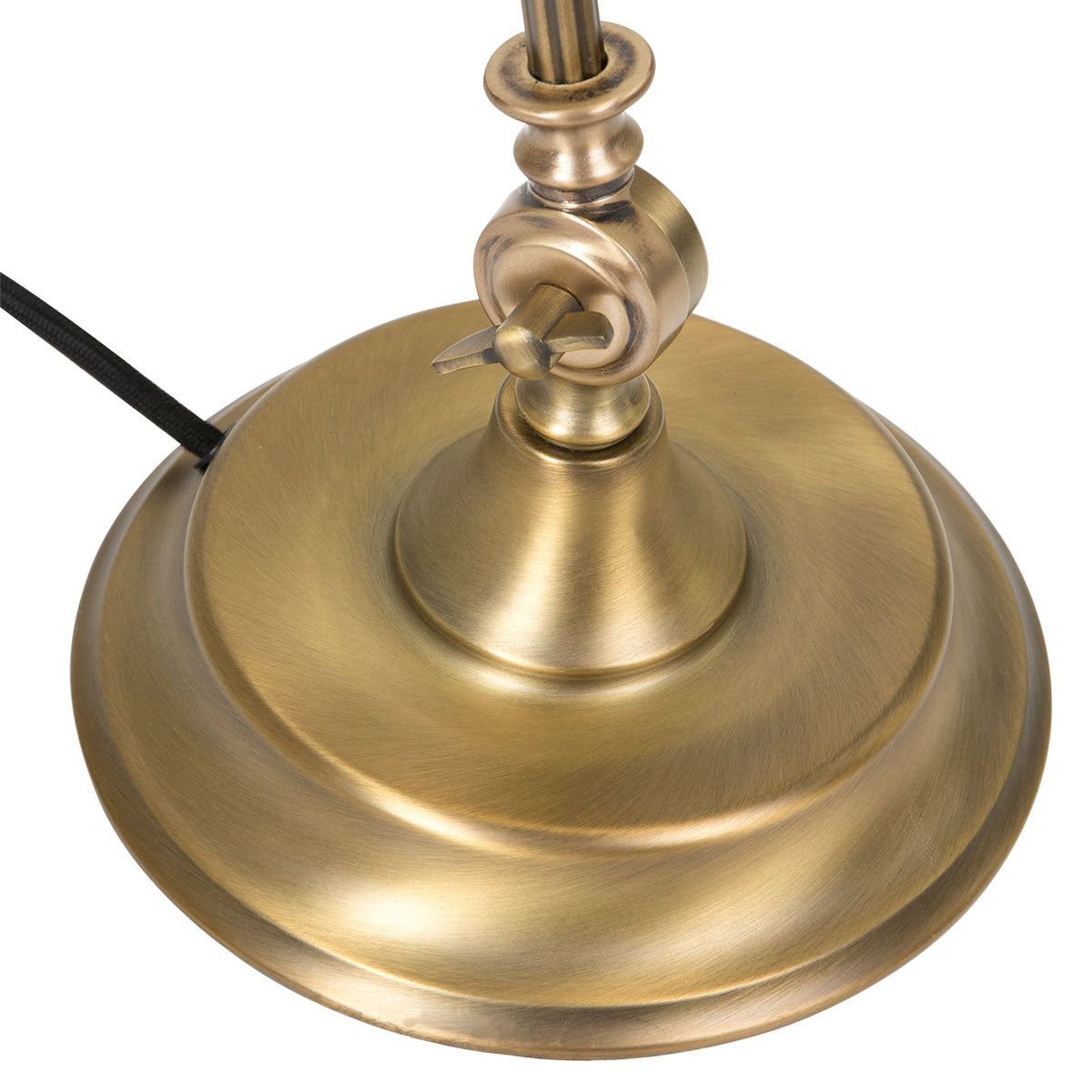 Bronzefarvet notar-/bordlampe 7733BR med stor fatning E27