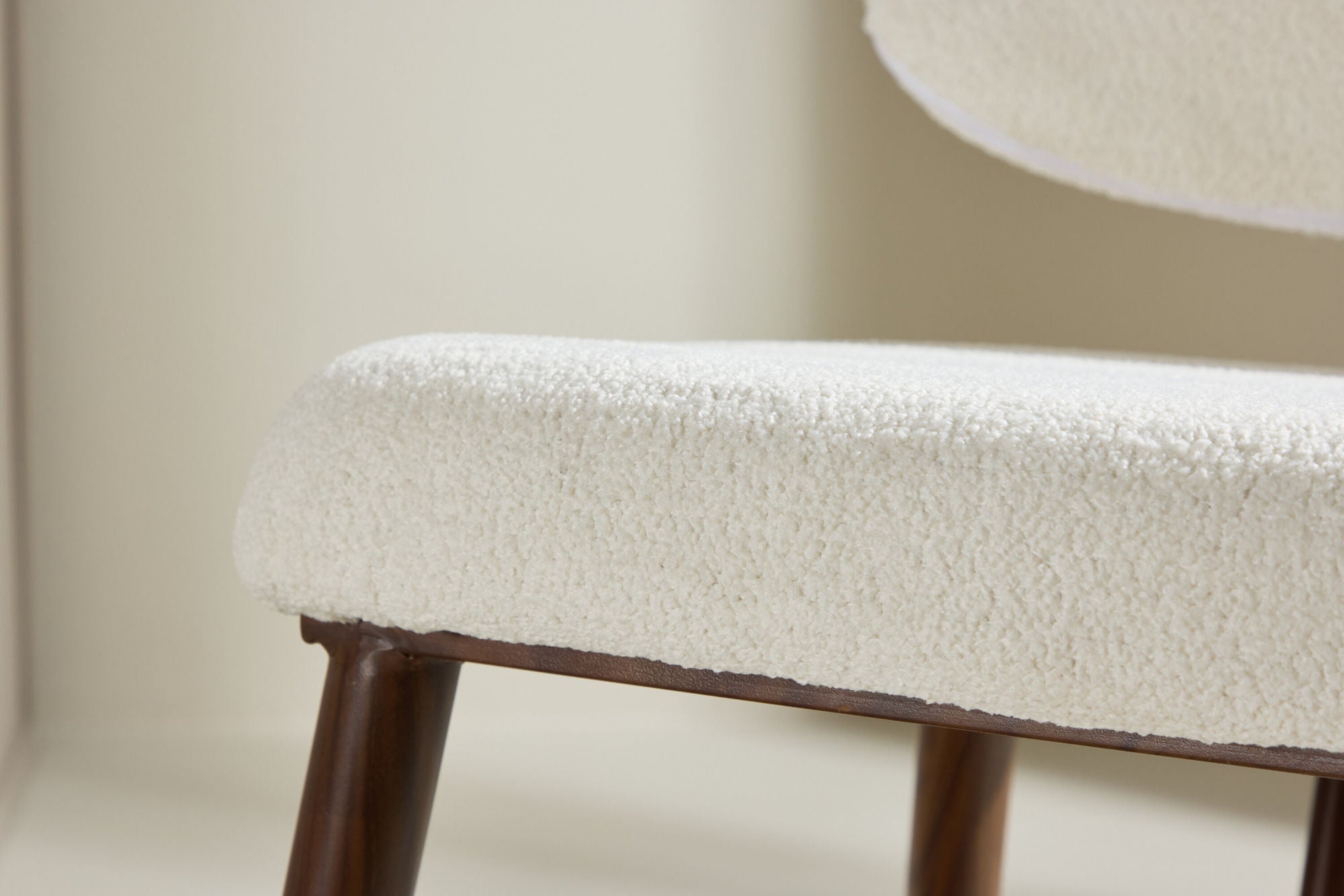 Venture Home Midland Single Sofa - Brown / White Boucle