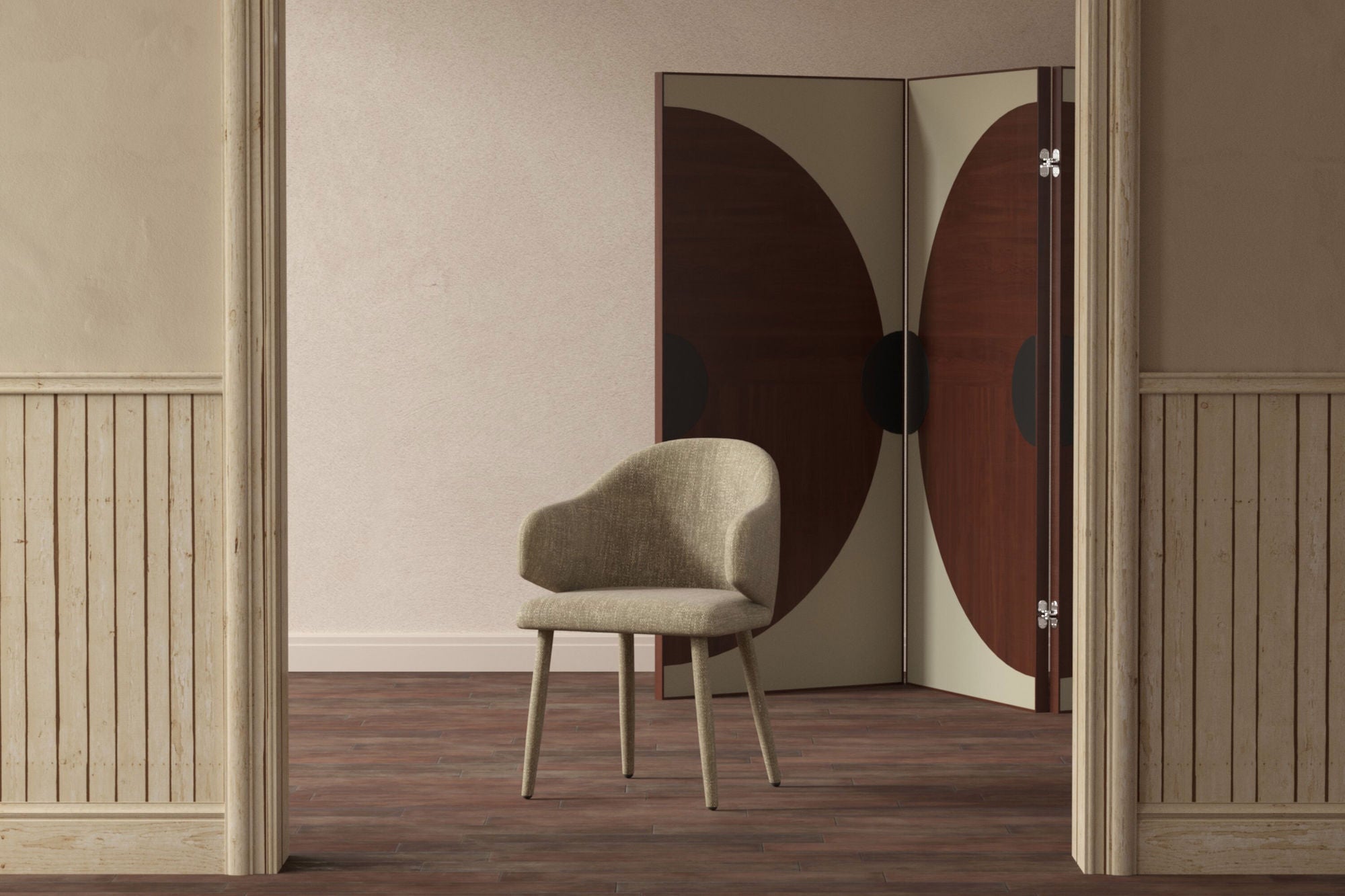 Venture Home Evelin Spisebordsstol 2-pack - Beige Velvet / Beige Velvet