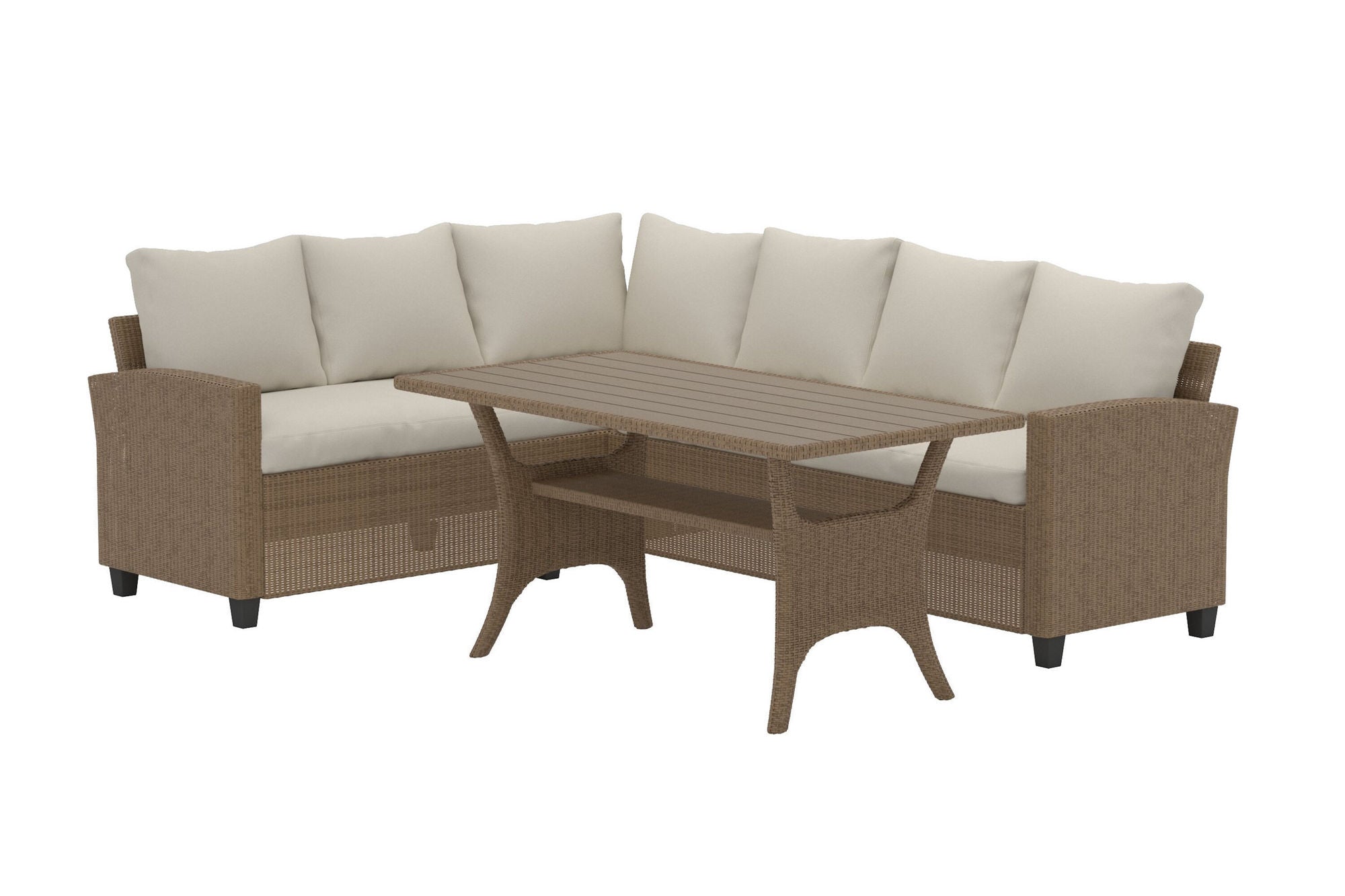 Venture Home Brentwood hjørne Sofa Set - Beige / Beige