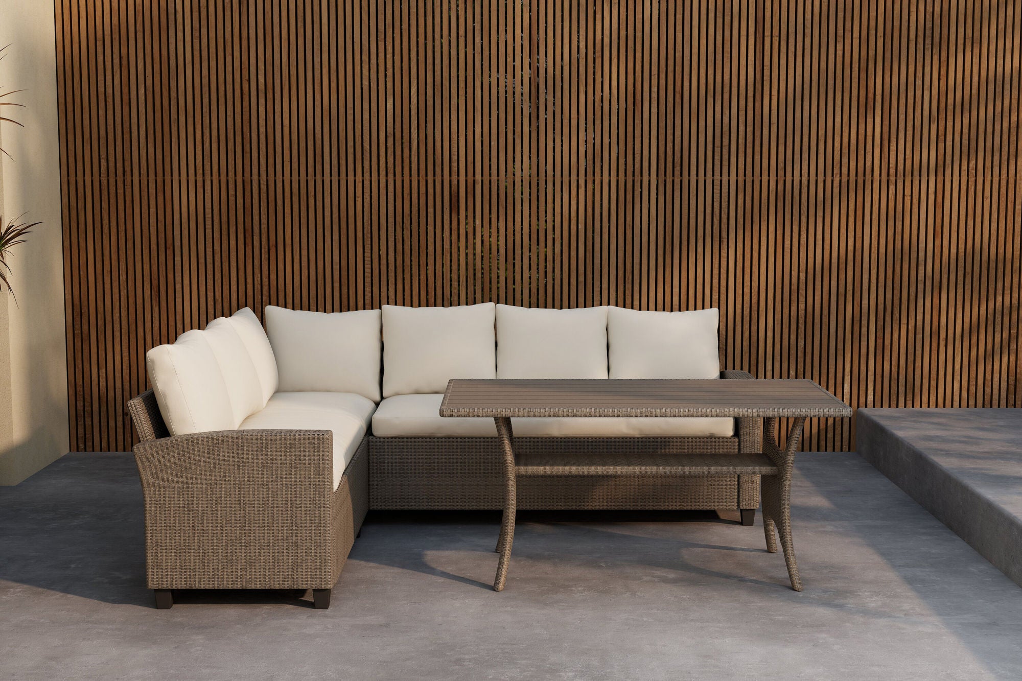 Venture Home Brentwood hjørne Sofa Set - Beige / Beige