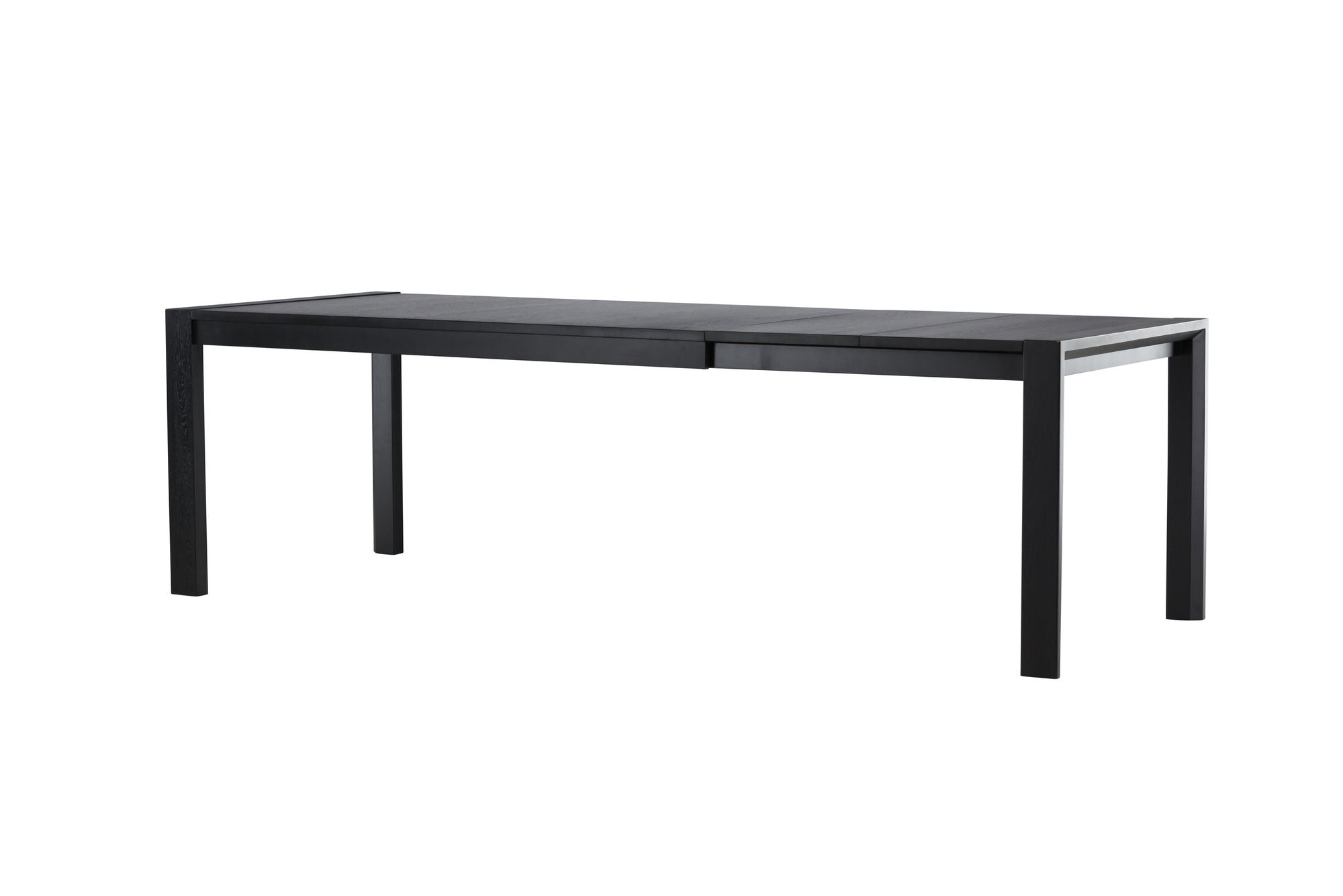 Vind Slider spisebord 250x95x75 cm - Black / Solid Oak Veneer