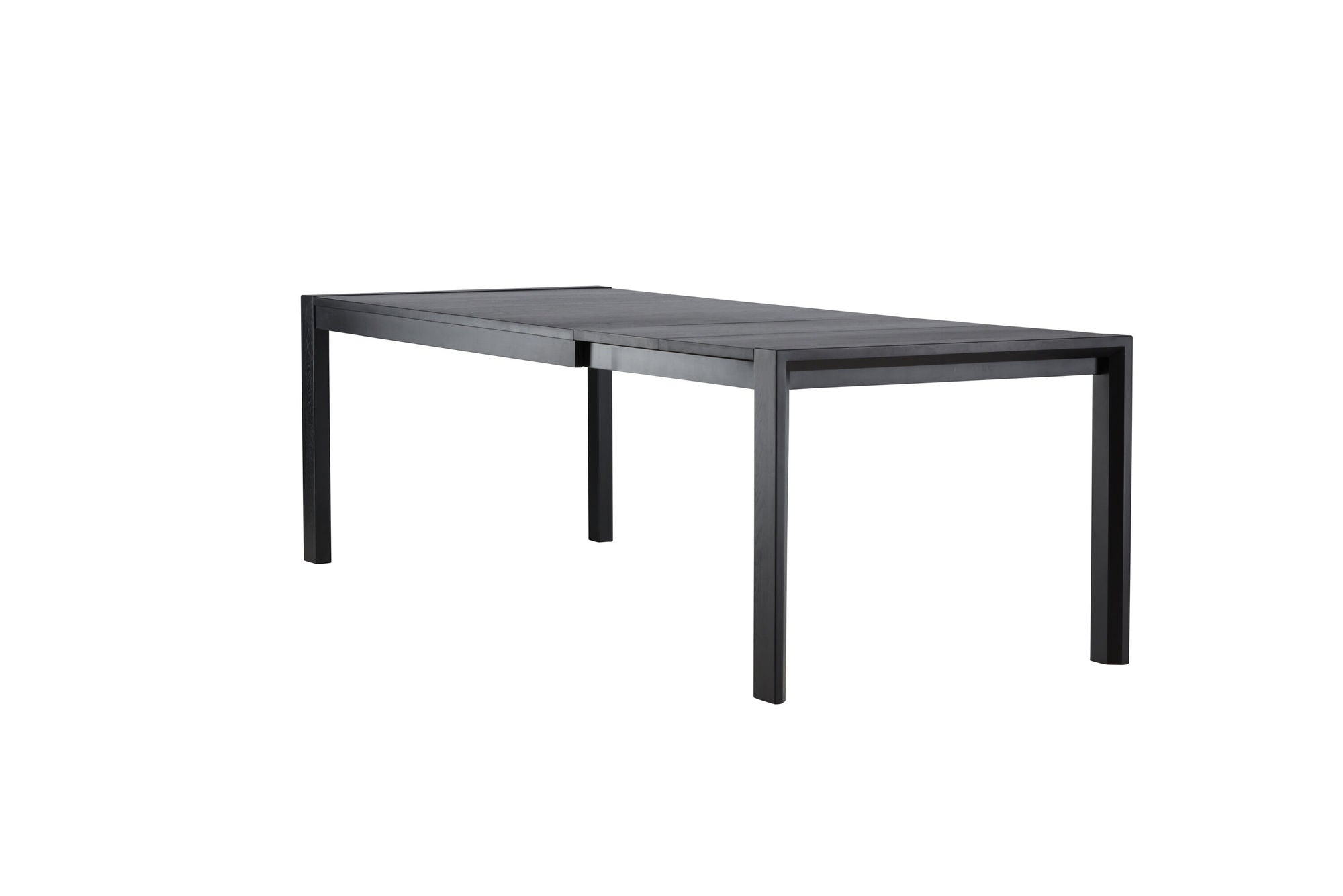 Vind Slider spisebord 250x95x75 cm - Black / Solid Oak Veneer