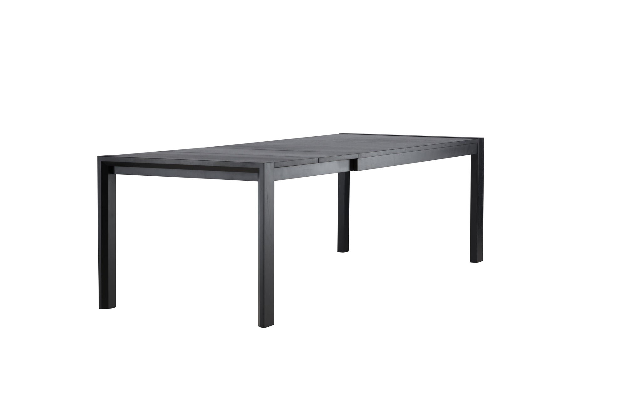 Vind Slider spisebord 250x95x75 cm - Black / Solid Oak Veneer