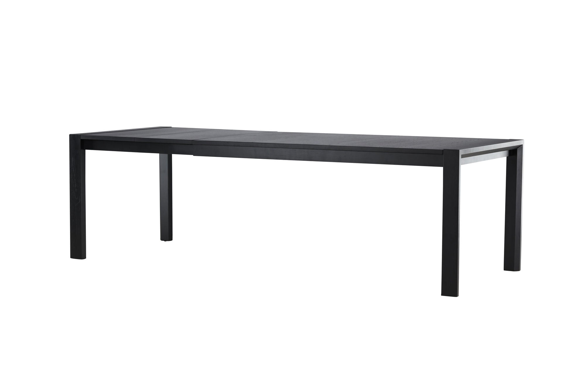 Vind Slider spisebord 250x95x75 cm - Black / Solid Oak Veneer