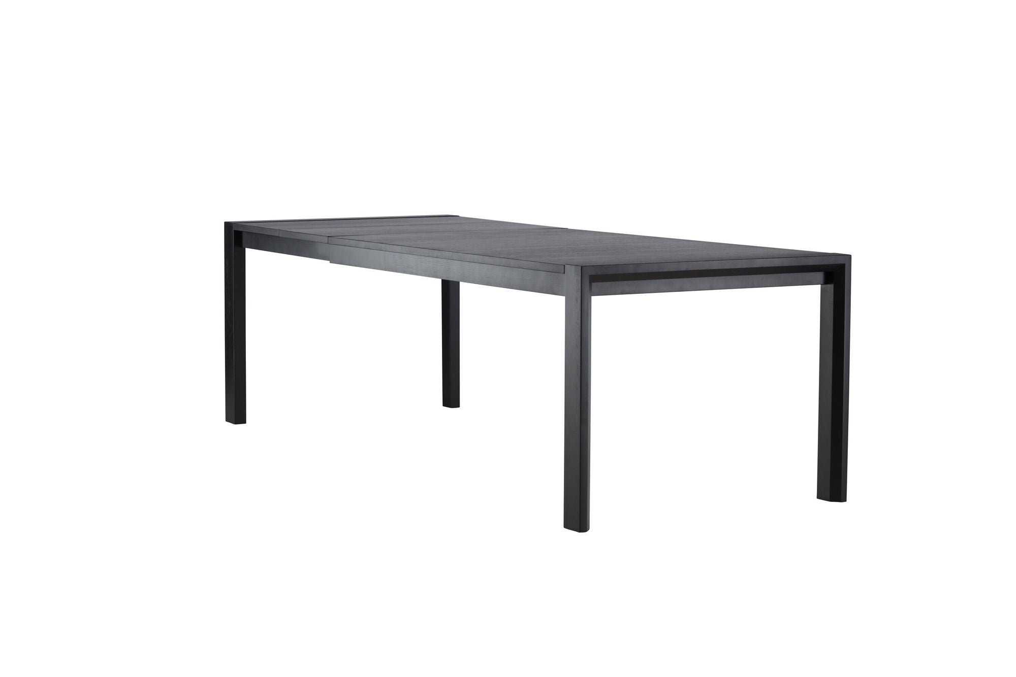 Vind Slider spisebord 250x95x75 cm - Black / Solid Oak Veneer