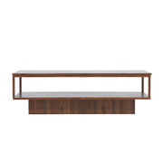 Venture Home Maglehem Sofa bord - 130*60*38cm - Steel Walnut / MDF Walnut 3D-paper