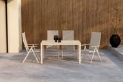 Venture Home Mirko spisebord - Beige + Levanzo Diningchair - Beige x 4