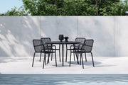 Venture Home San Vito spisebord - Black + Peking Diningchair - Black x 4