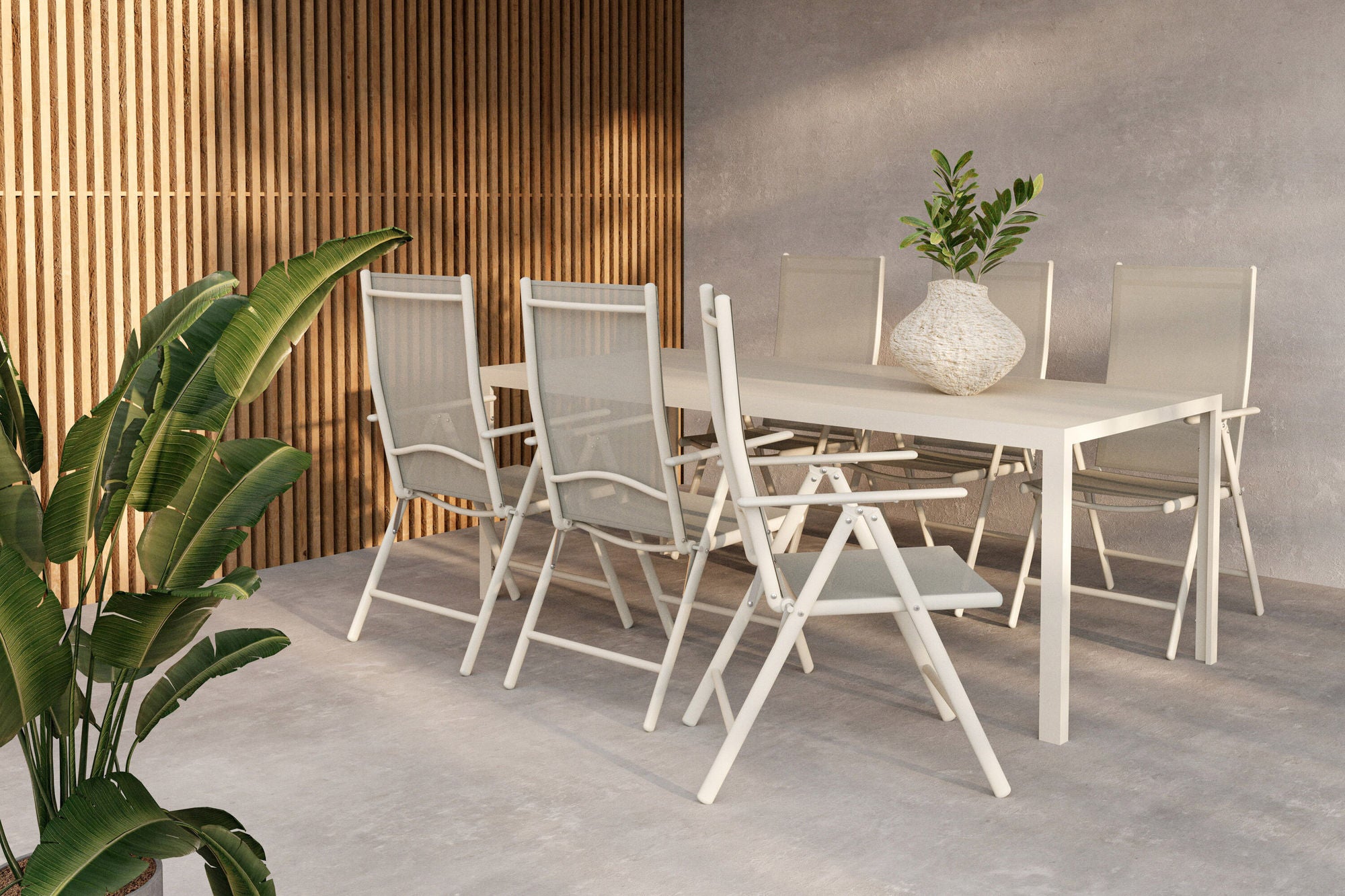 Venture Home Break spisebord - Beige / Beige + Break Diningchair Beige x 6