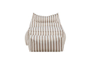 Venture Home Redang Relaxbag with Ottoman - White/ Beige Striped
