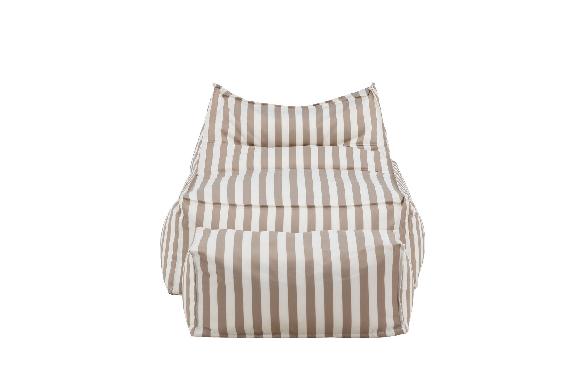 Venture Home Redang Relaxbag with Ottoman - White/ Beige Striped