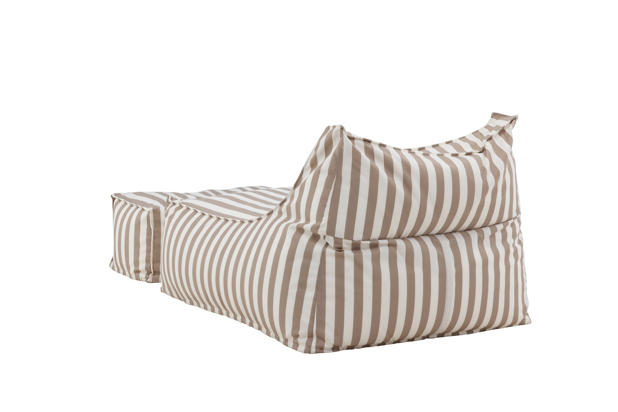 Venture Home Redang Relaxbag with Ottoman - White/ Beige Striped