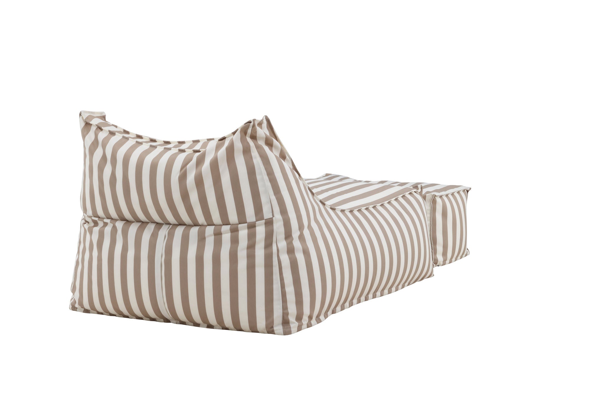 Venture Home Redang Relaxbag with Ottoman - White/ Beige Striped