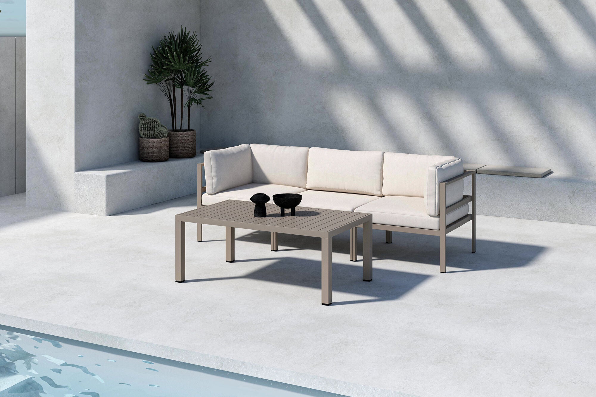 Venture Home Copacabana Sofa Module 2 + 1 with bord - Brown / Beige