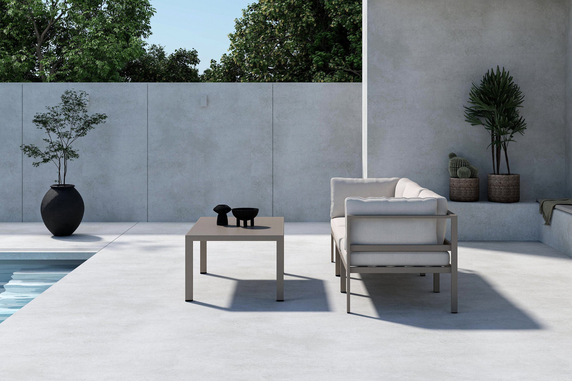 Venture Home Copacabana Sofa Module 2 + 1 with bord - Brown / Beige