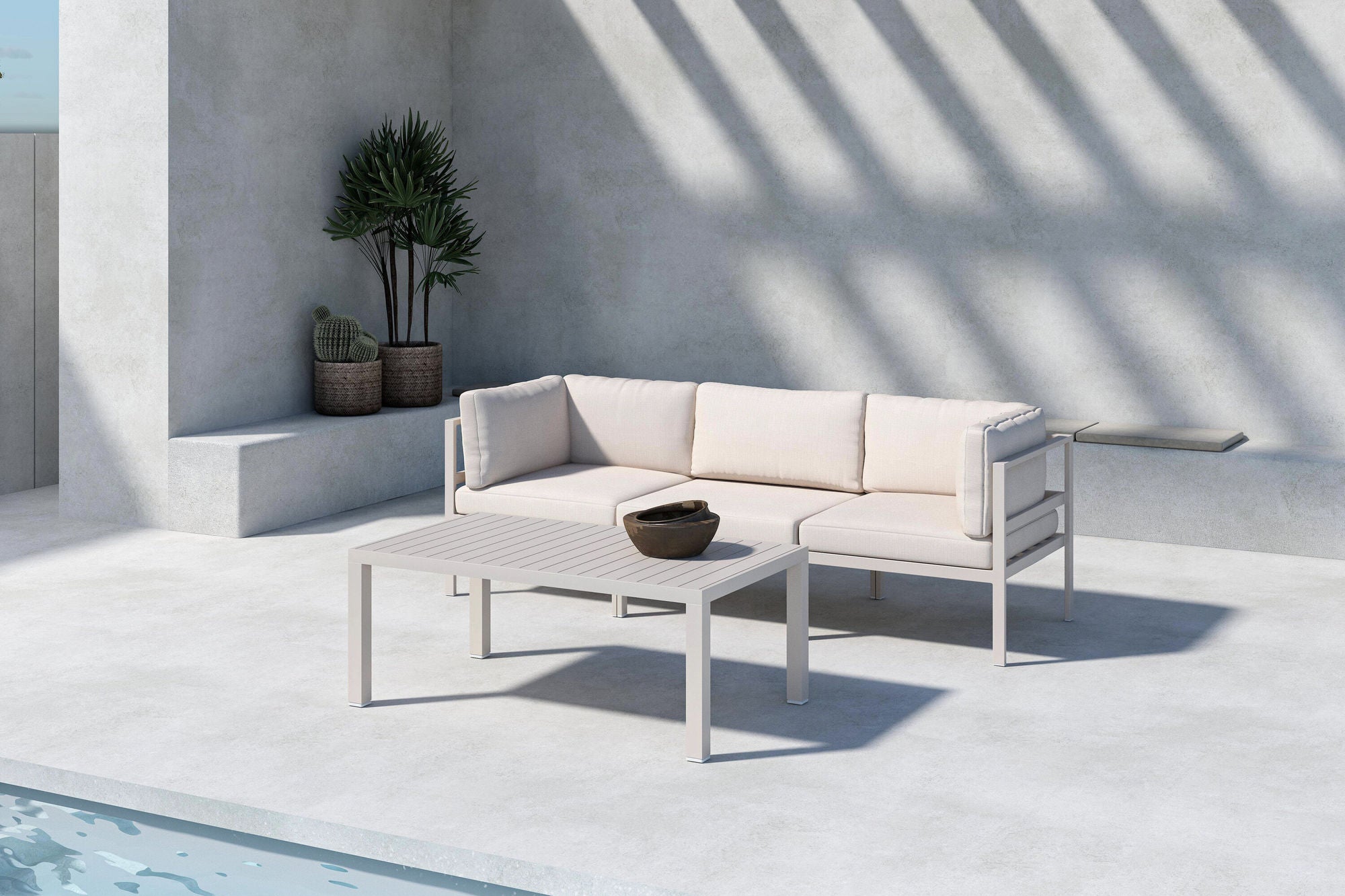 Venture Home Copacabana Sofa Module 2 + 1 with bord - Beige / Beige