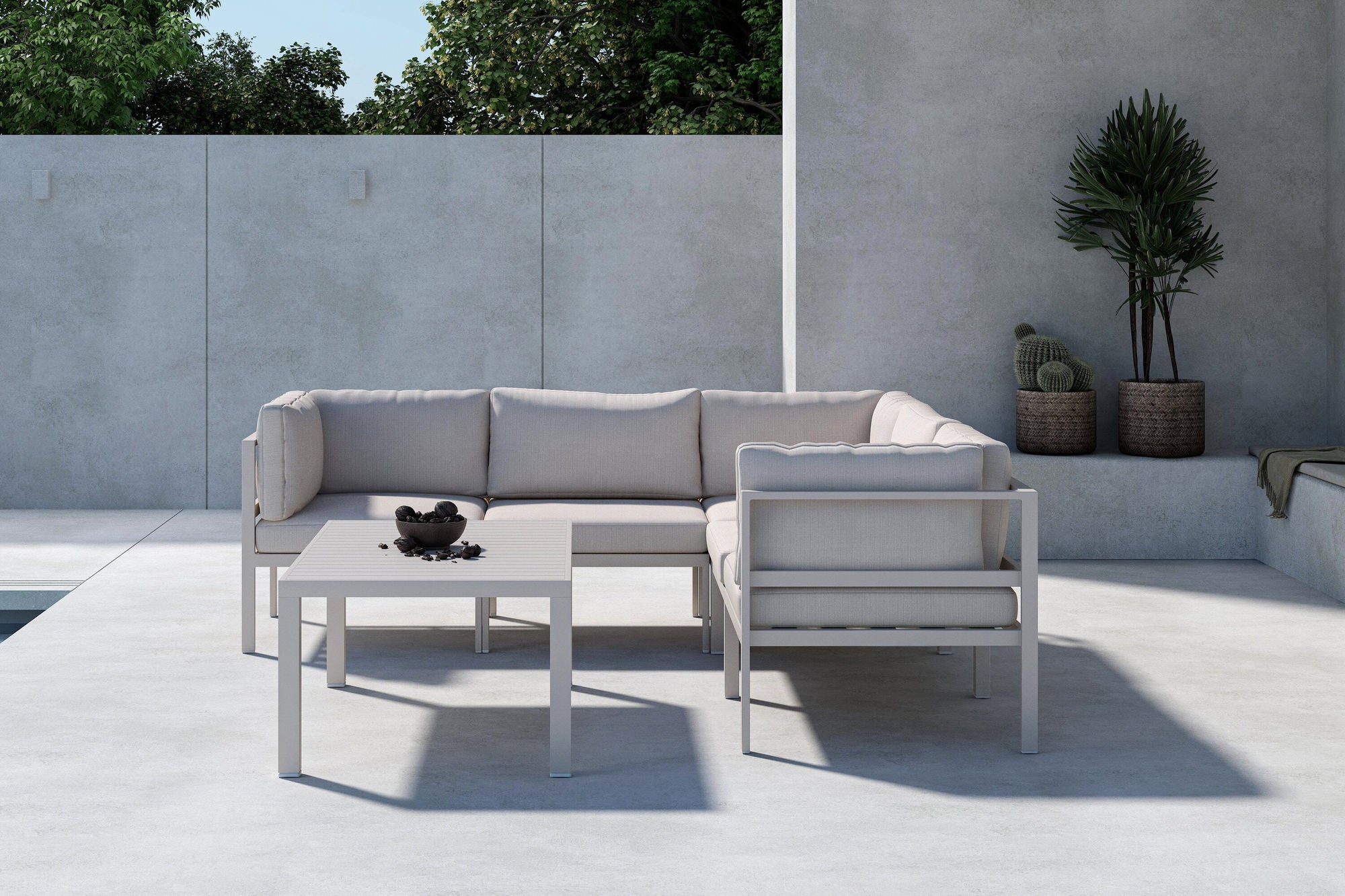 Venture Home Copacabana hjørne Sofa Module 3 + 2 with bord - Beige / Beige