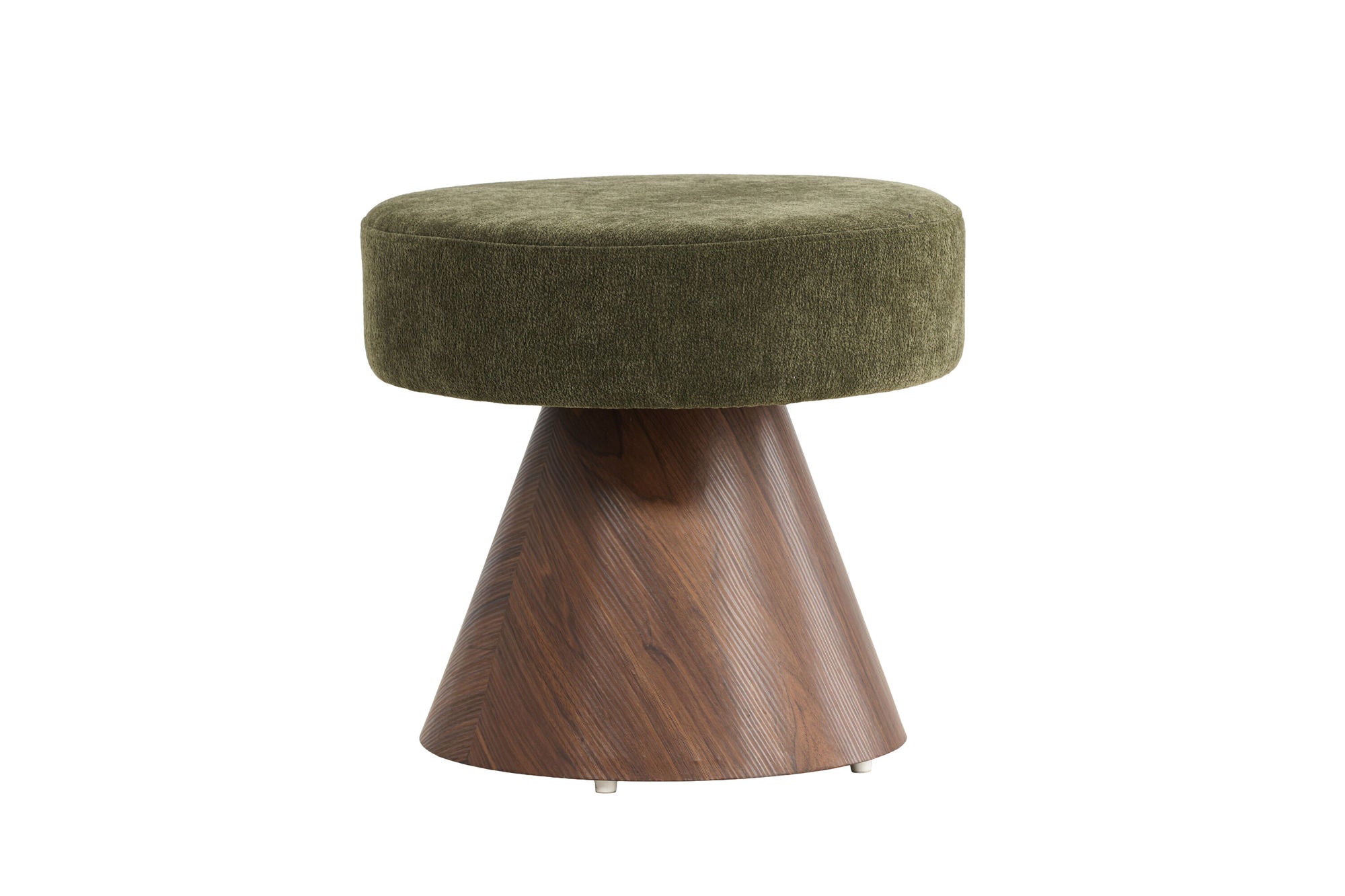 Venture Home Lanzo Pouf - MDF with Mocca 3D paper / Dark Green Fabric