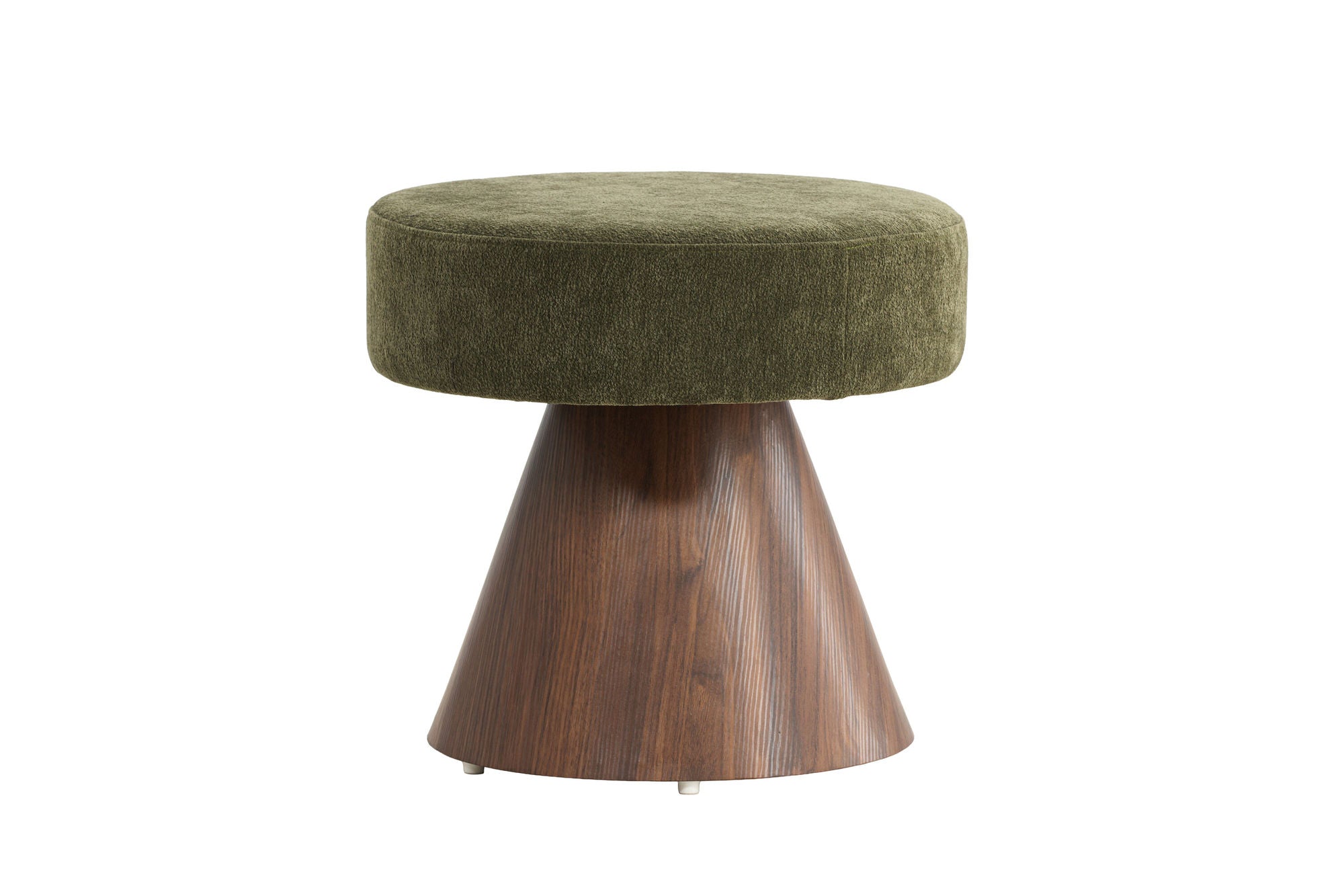 Venture Home Lanzo Pouf - MDF with Mocca 3D paper / Dark Green Fabric