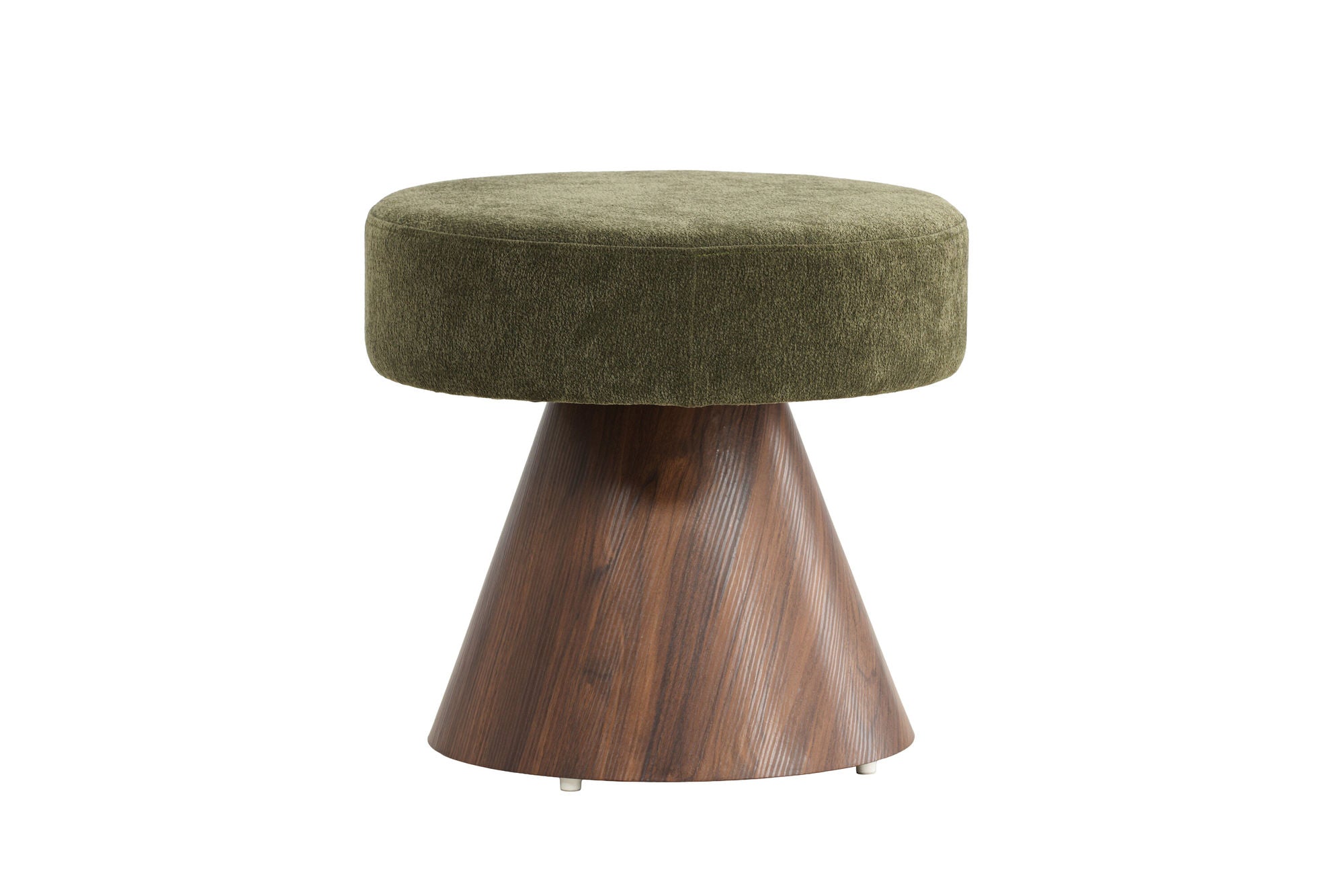 Venture Home Lanzo Pouf - MDF with Mocca 3D paper / Dark Green Fabric