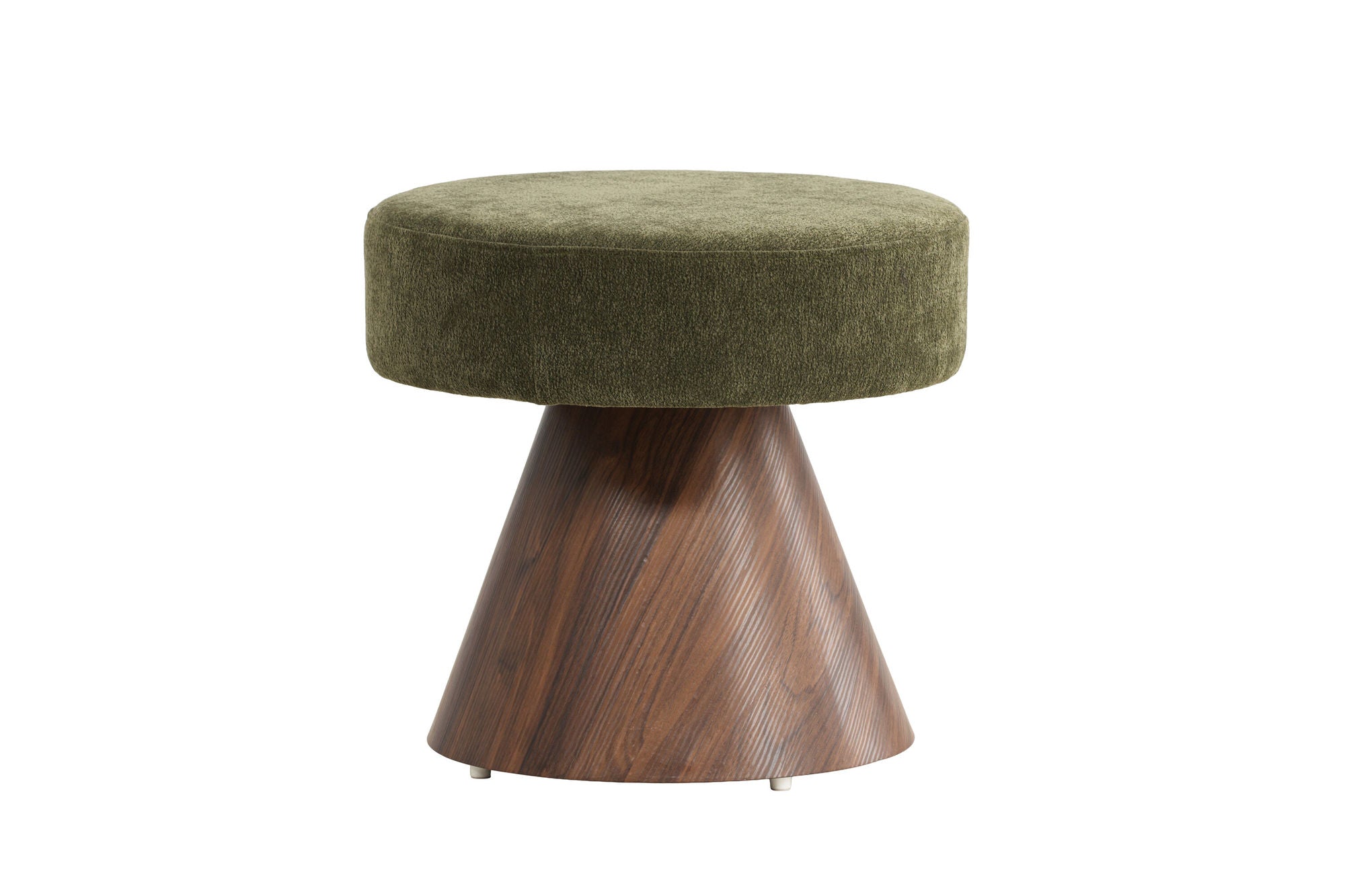 Venture Home Lanzo Pouf - MDF with Mocca 3D paper / Dark Green Fabric