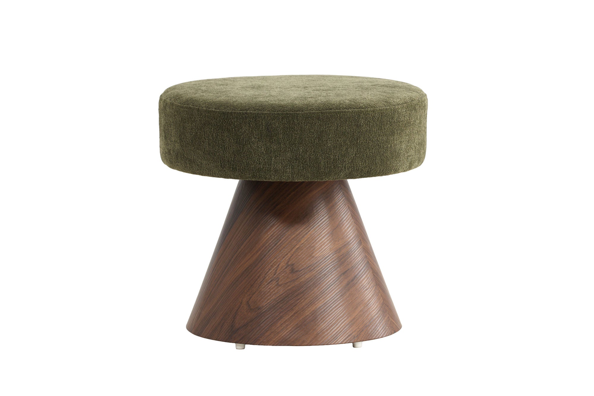 Venture Home Lanzo Pouf - MDF with Mocca 3D paper / Dark Green Fabric
